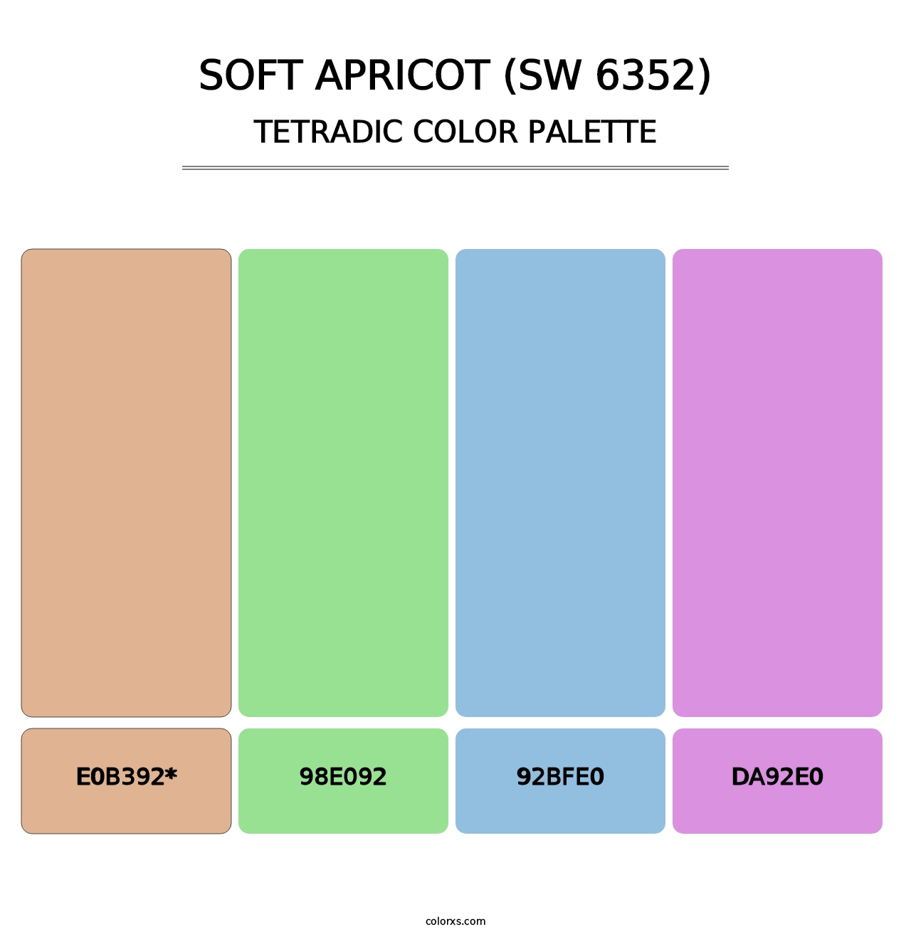 Soft Apricot (SW 6352) - Tetradic Color Palette