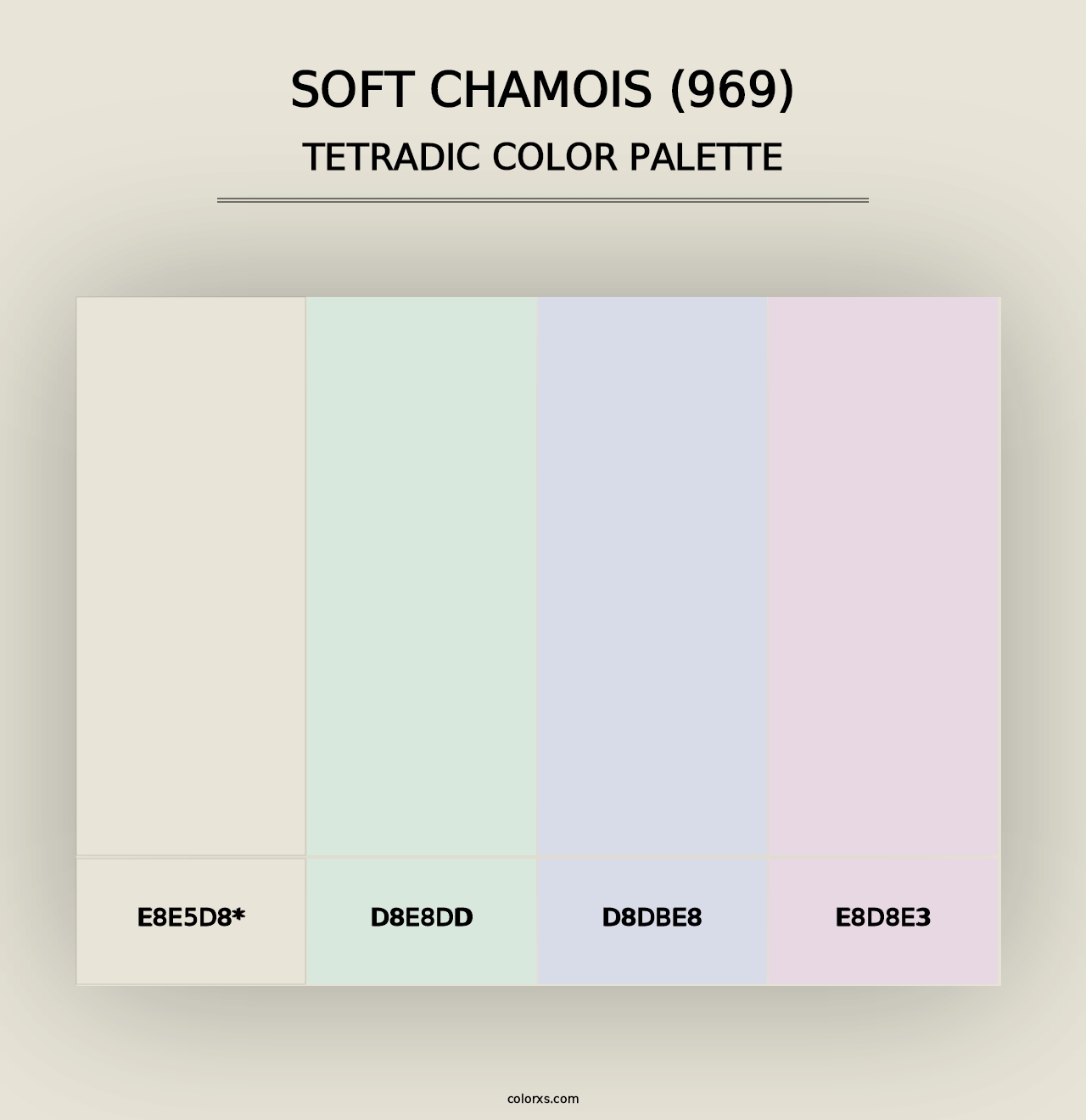 Soft Chamois (969) - Tetradic Color Palette