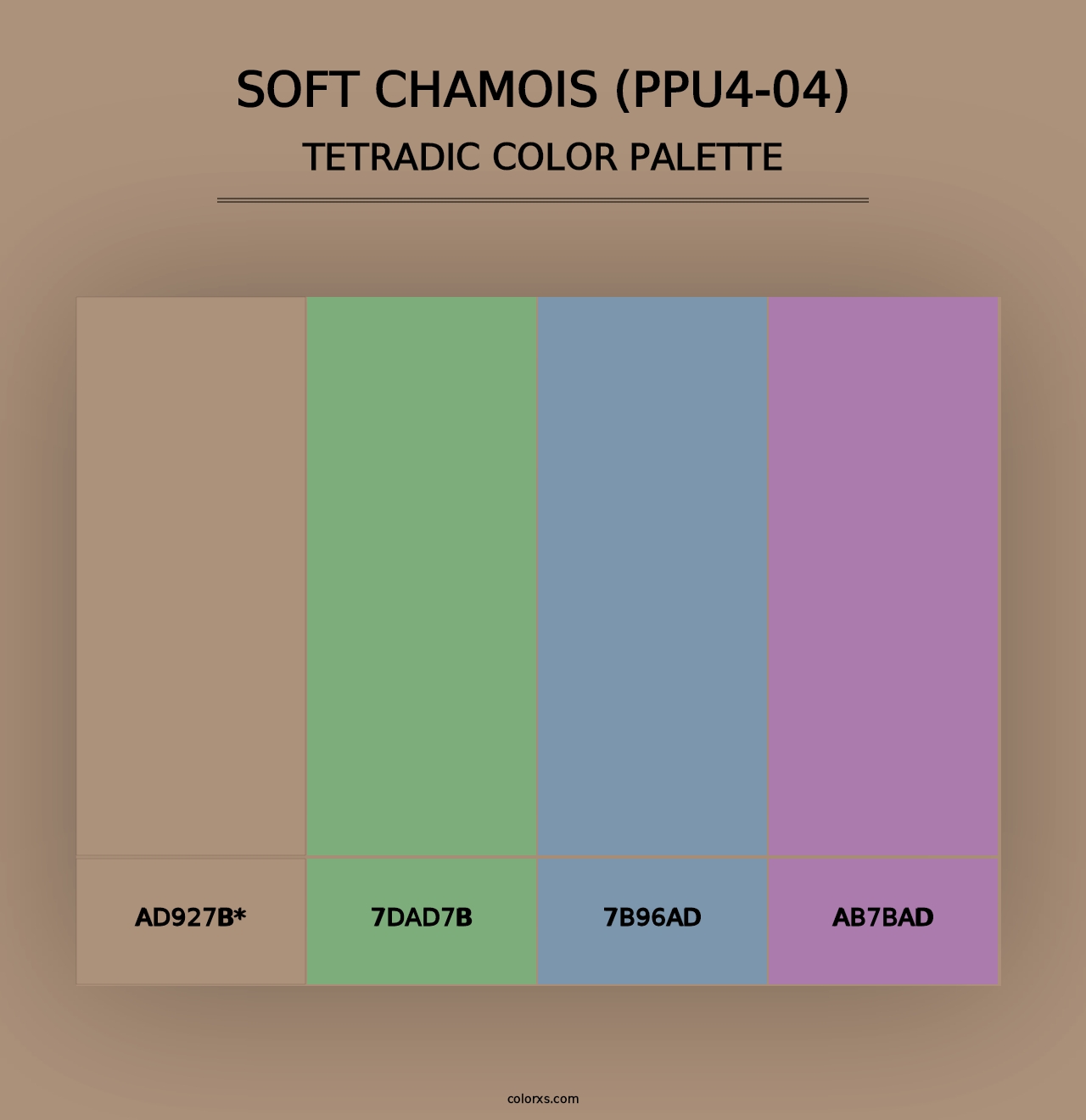 Soft Chamois (PPU4-04) - Tetradic Color Palette