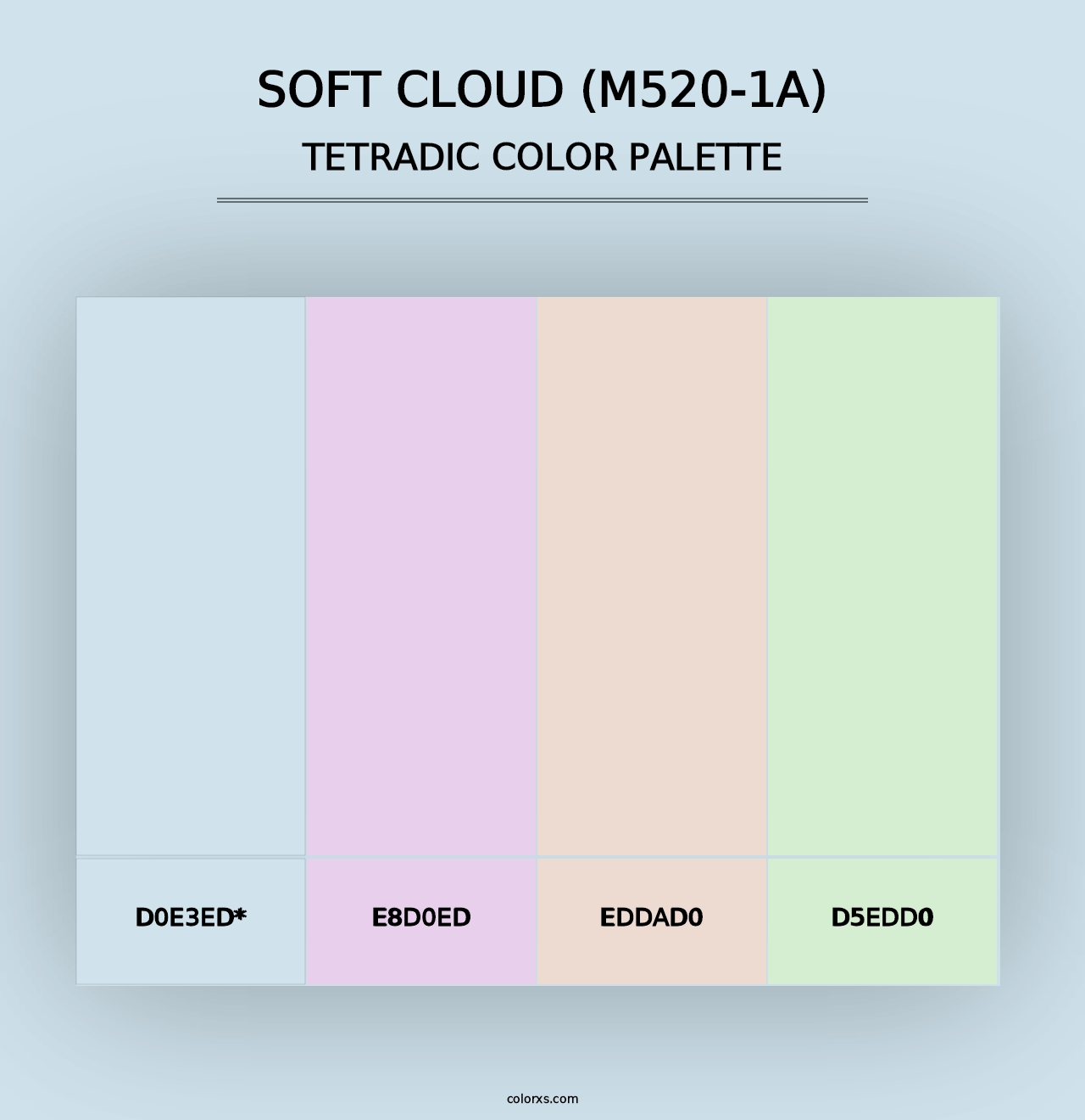 Soft Cloud (M520-1A) - Tetradic Color Palette