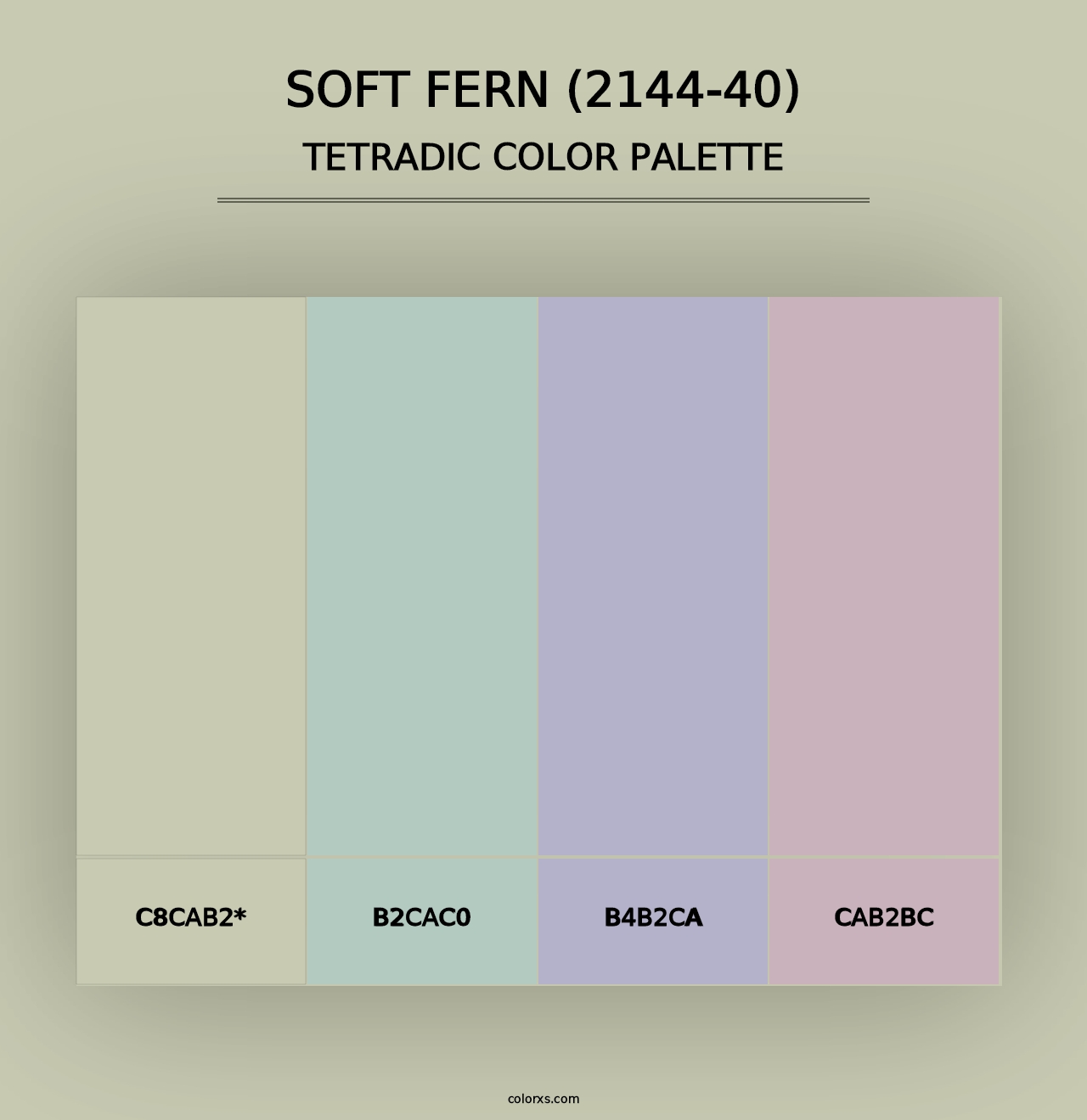 Soft Fern (2144-40) - Tetradic Color Palette