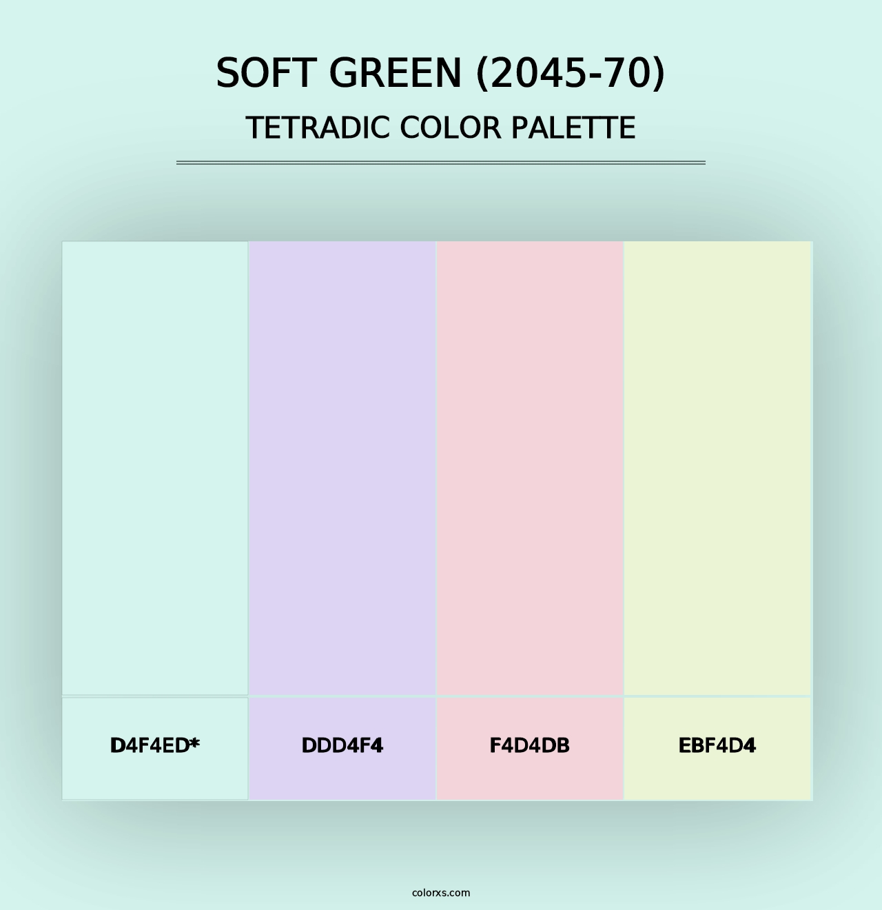 Soft Green (2045-70) - Tetradic Color Palette