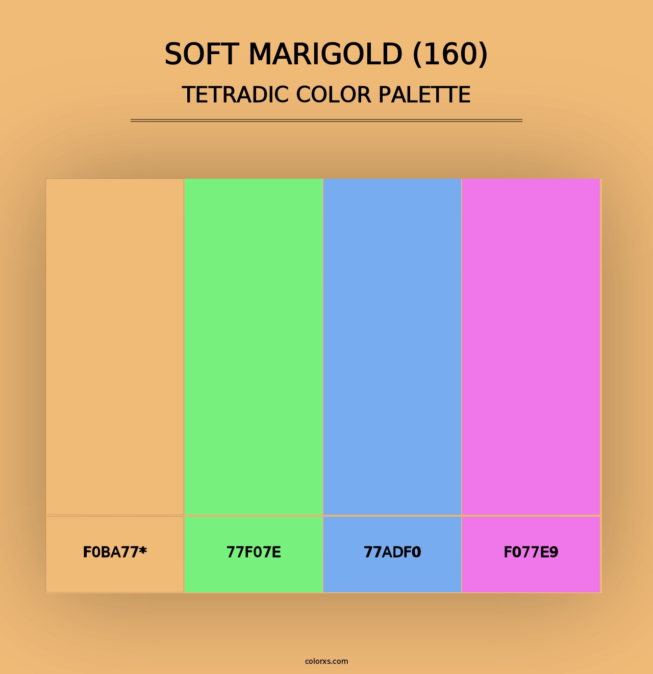 Soft Marigold (160) - Tetradic Color Palette