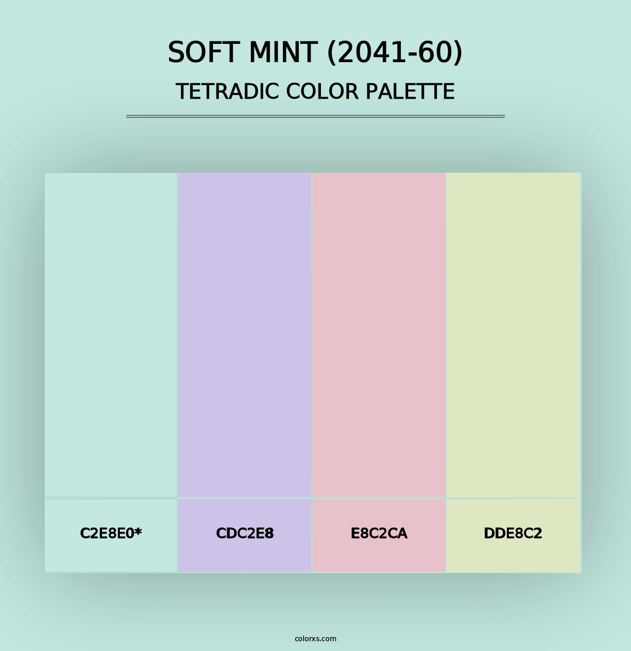 Soft Mint (2041-60) - Tetradic Color Palette