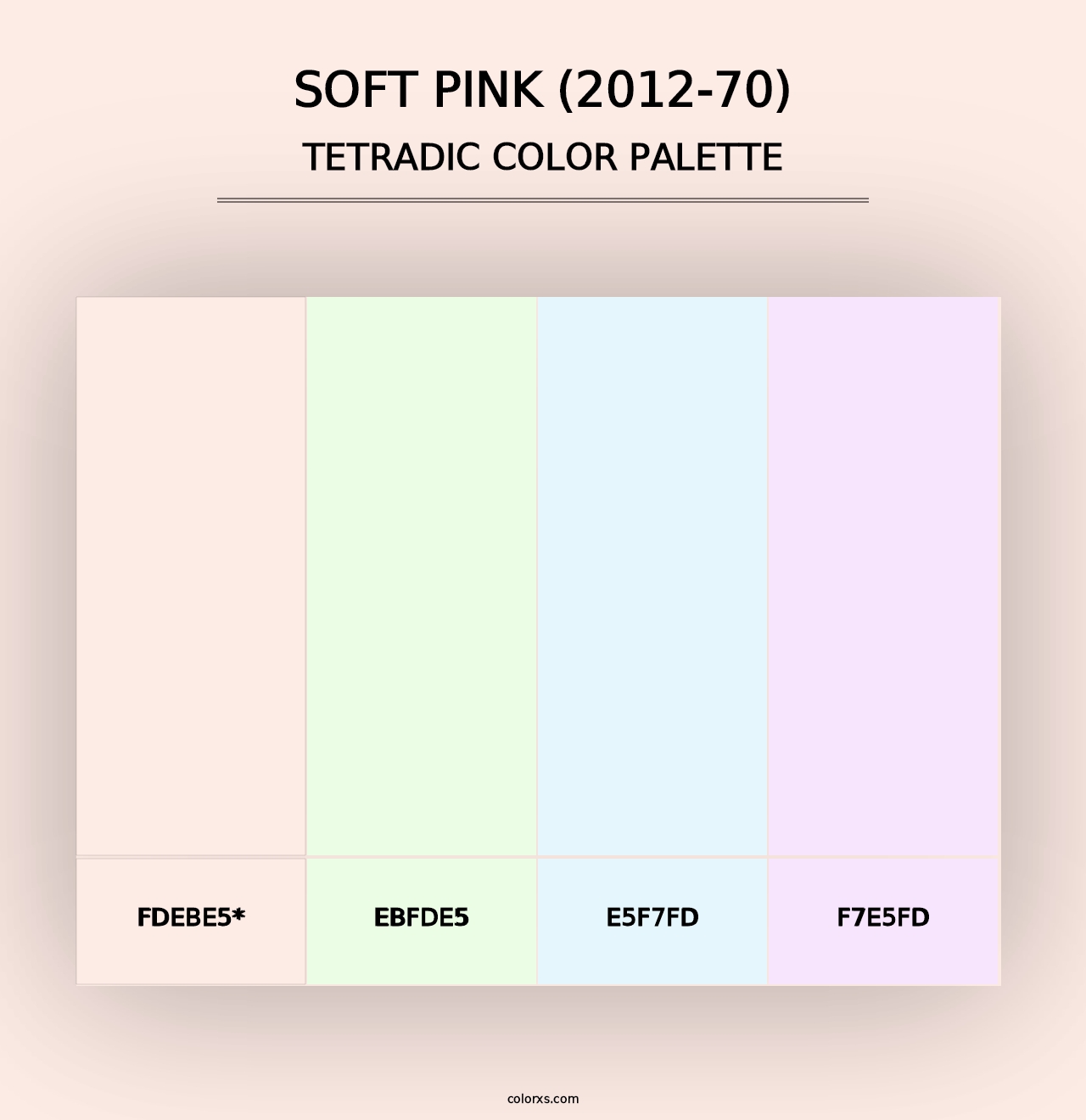 Soft Pink (2012-70) - Tetradic Color Palette