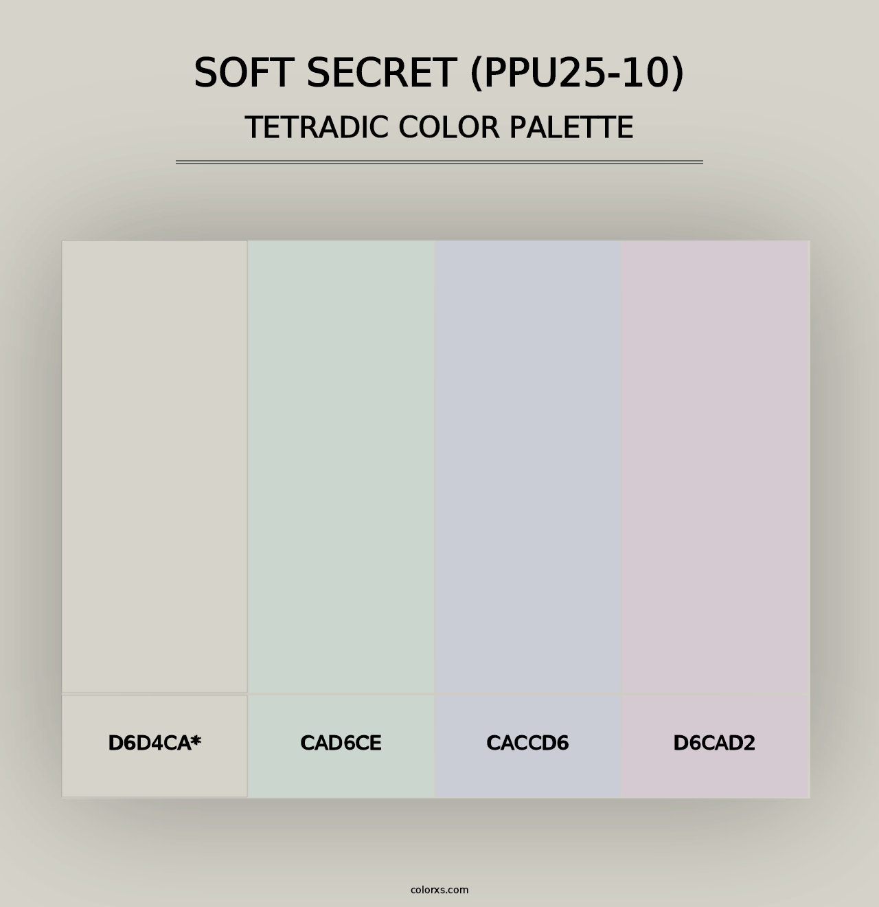 Soft Secret (PPU25-10) - Tetradic Color Palette