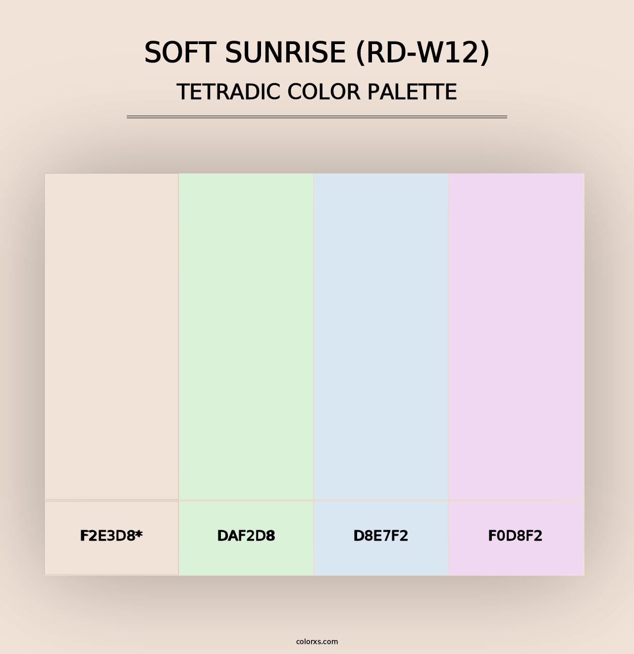 Soft Sunrise (RD-W12) - Tetradic Color Palette