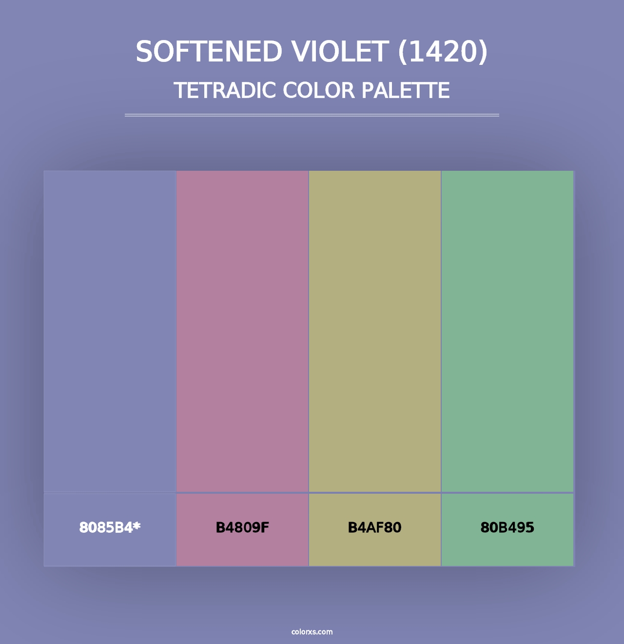 Softened Violet (1420) - Tetradic Color Palette