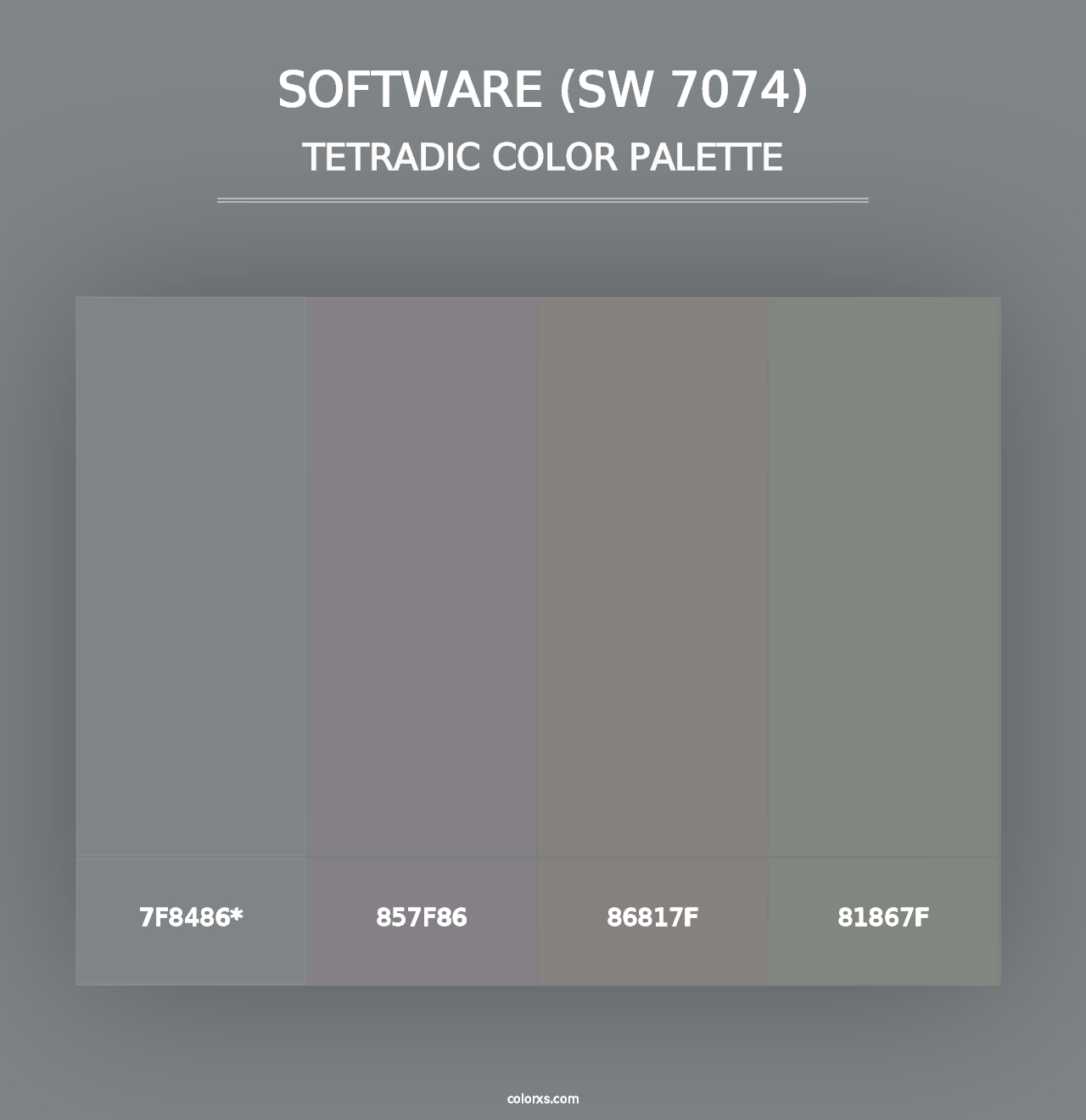 Software (SW 7074) - Tetradic Color Palette