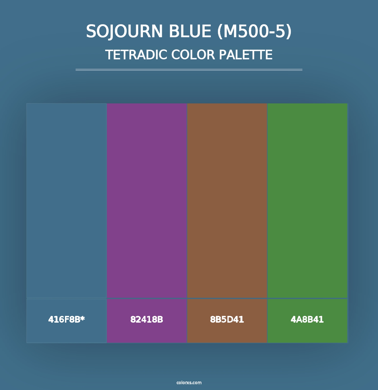 Sojourn Blue (M500-5) - Tetradic Color Palette