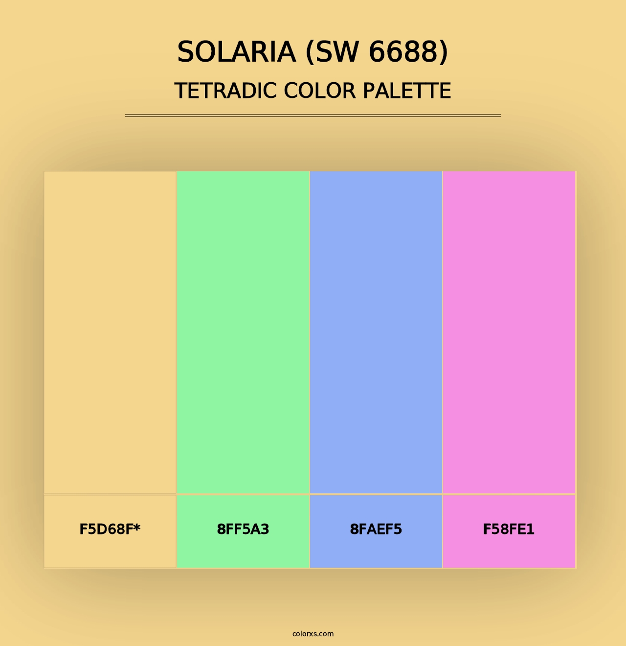 Solaria (SW 6688) - Tetradic Color Palette