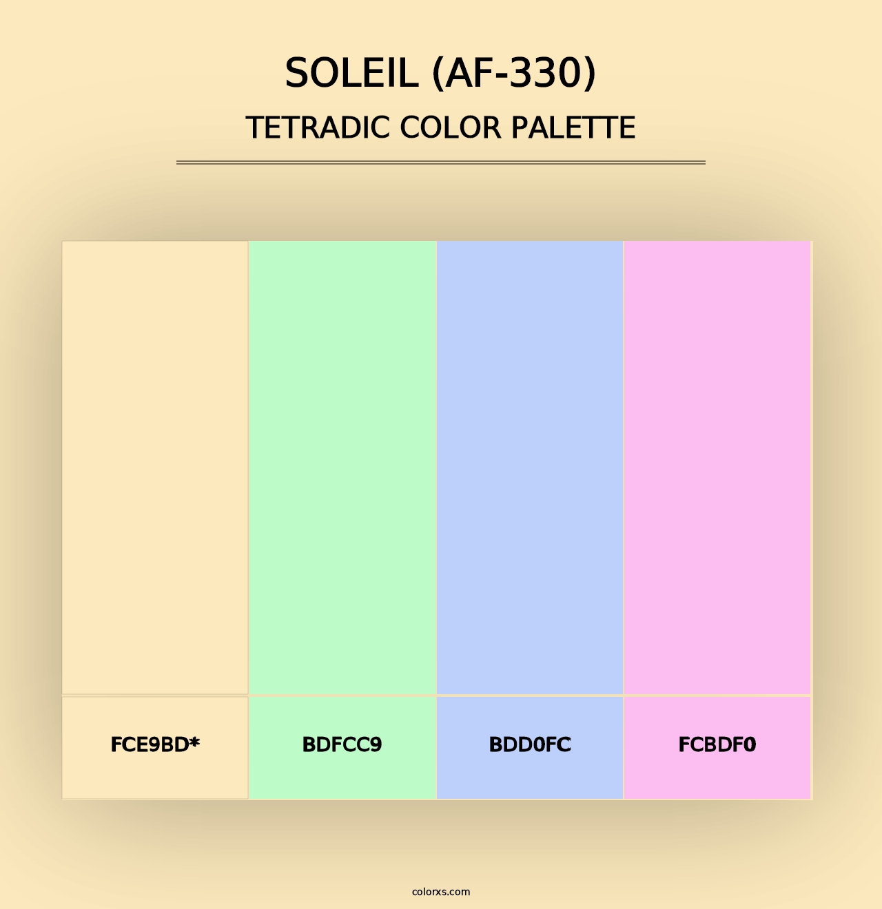 Soleil (AF-330) - Tetradic Color Palette