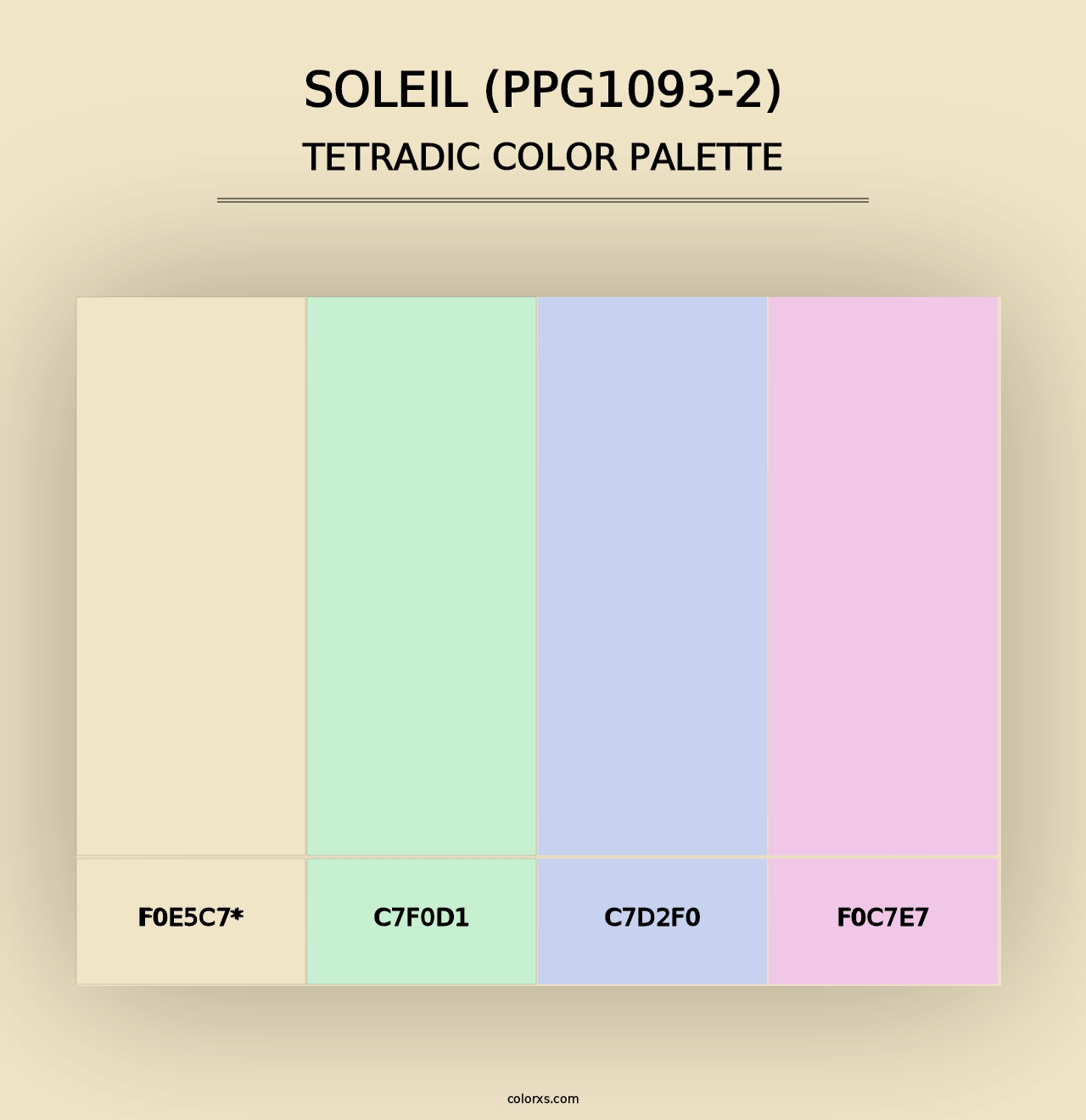 Soleil (PPG1093-2) - Tetradic Color Palette