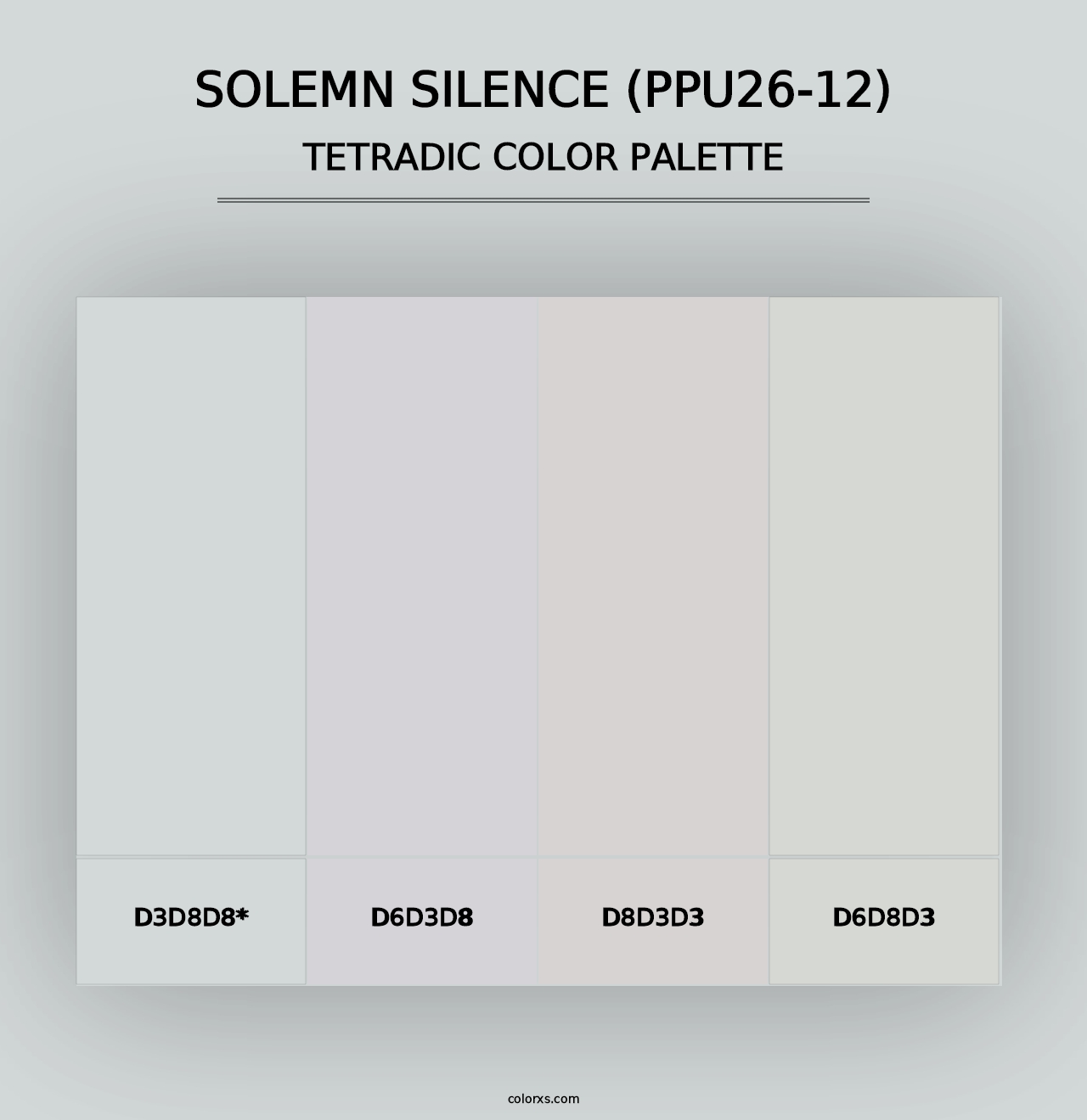 Solemn Silence (PPU26-12) - Tetradic Color Palette