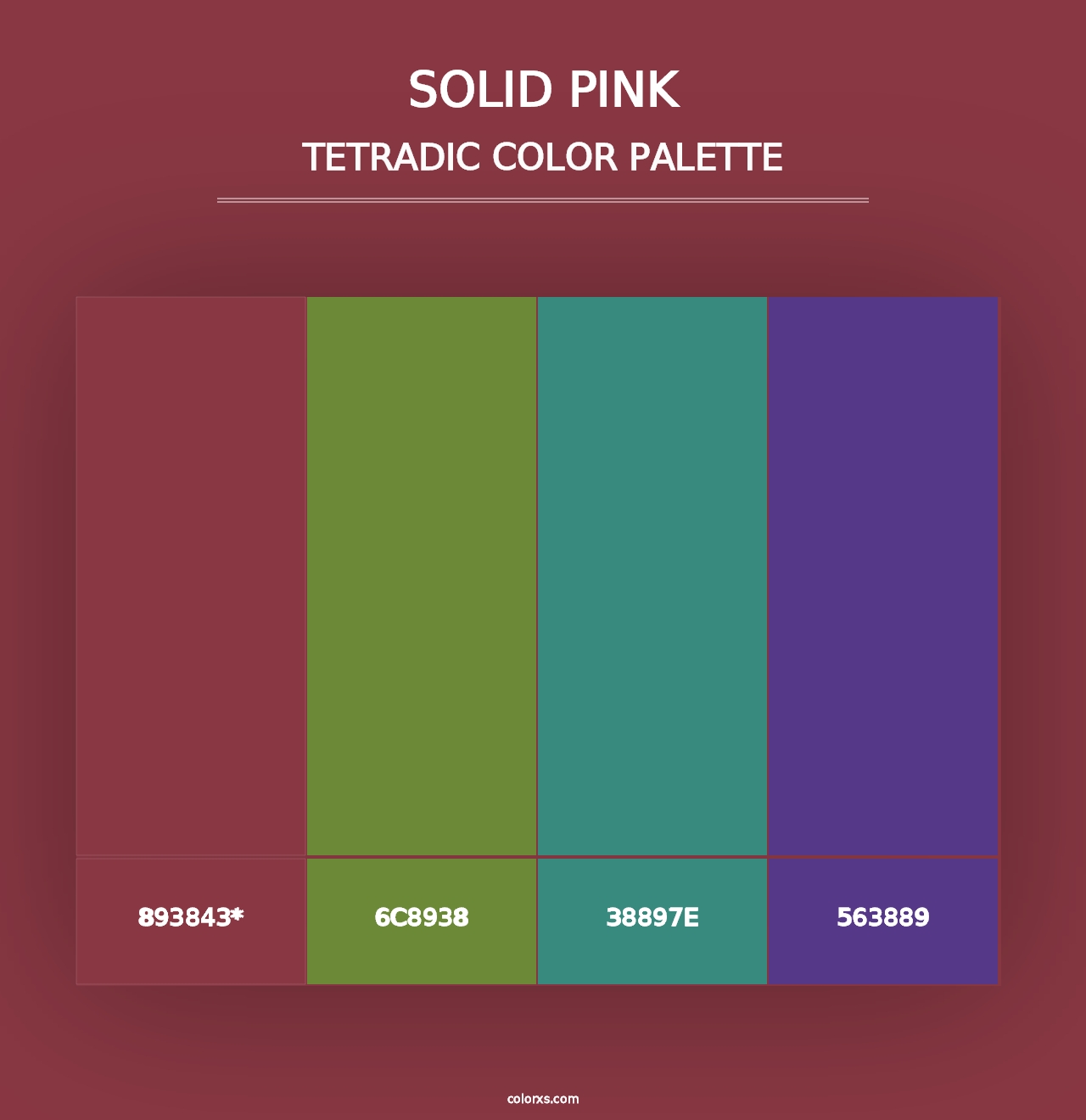 Solid pink - Tetradic Color Palette