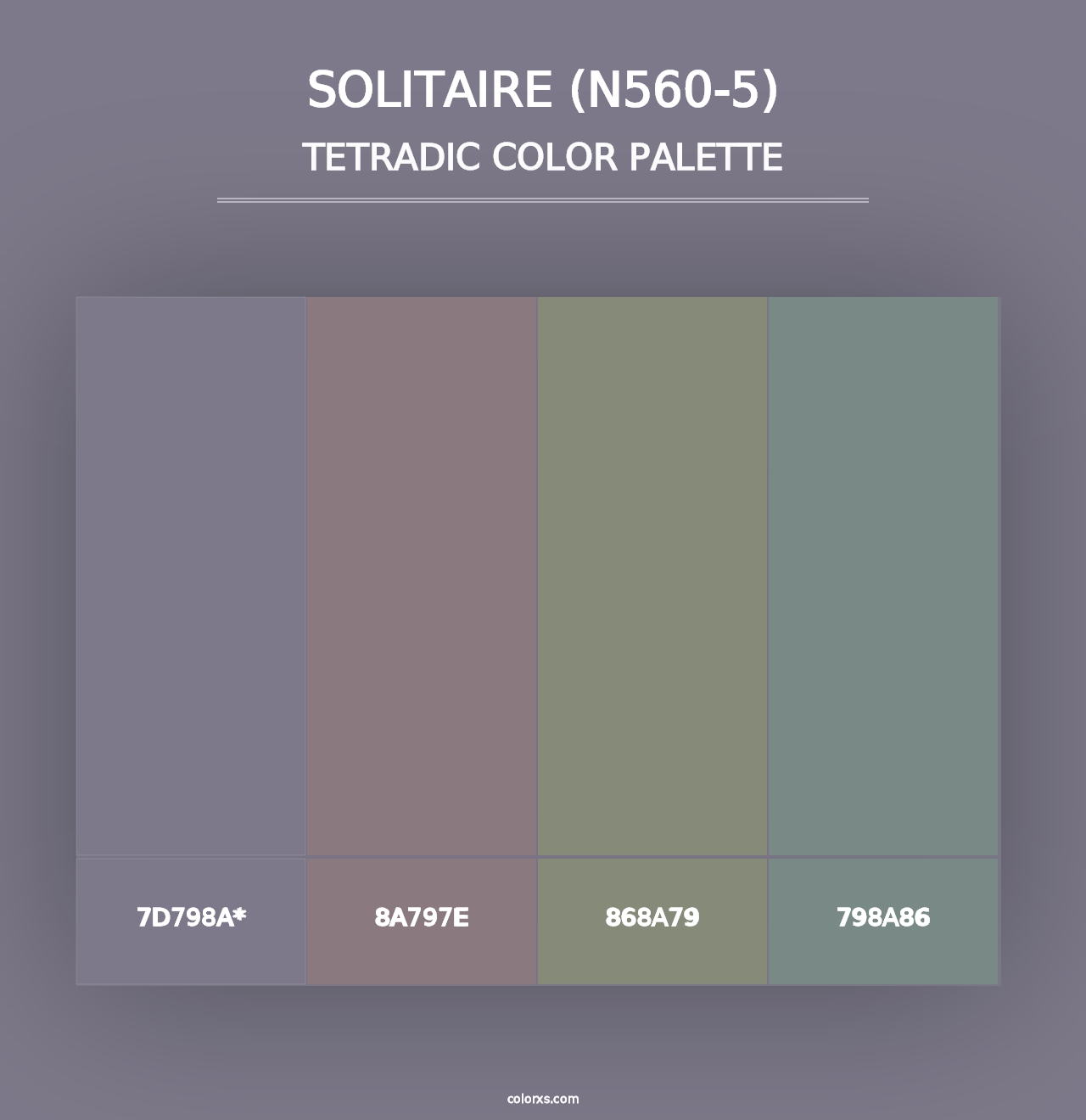 Solitaire (N560-5) - Tetradic Color Palette