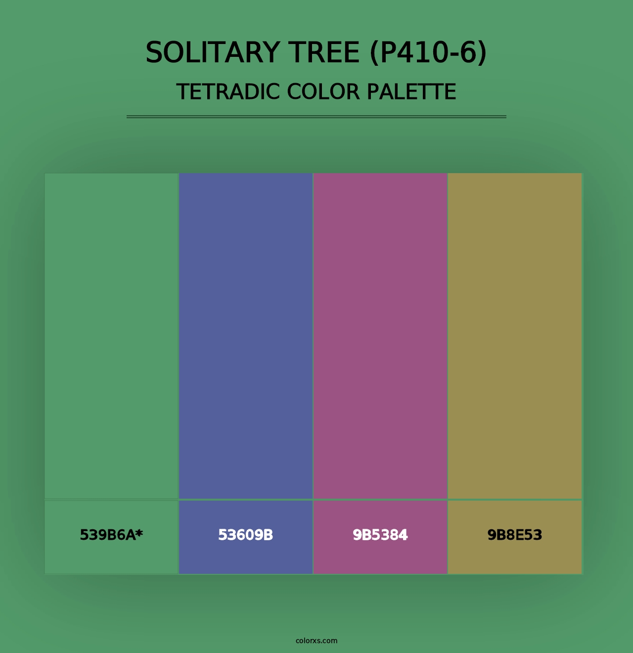 Solitary Tree (P410-6) - Tetradic Color Palette