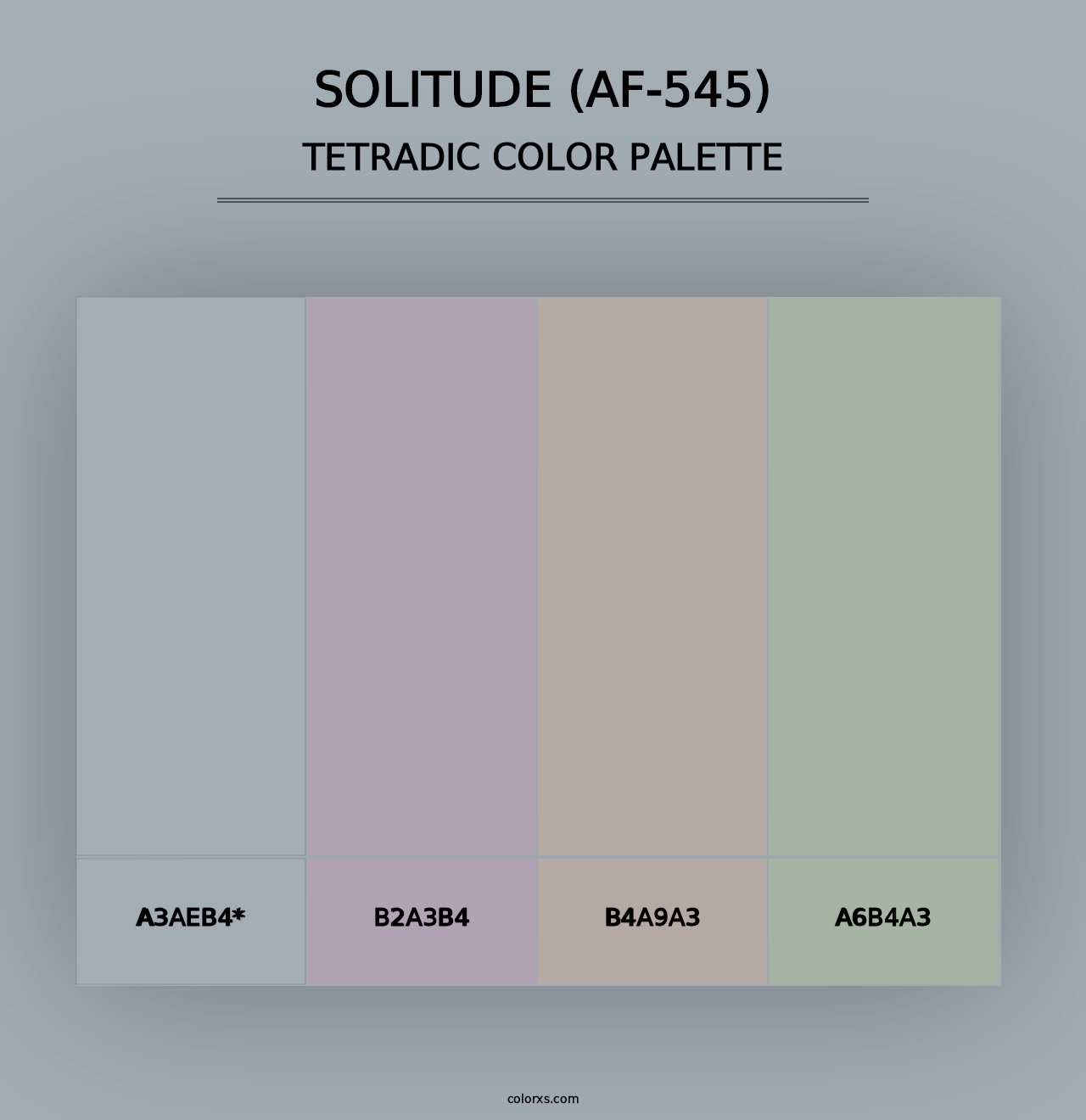 Solitude (AF-545) - Tetradic Color Palette