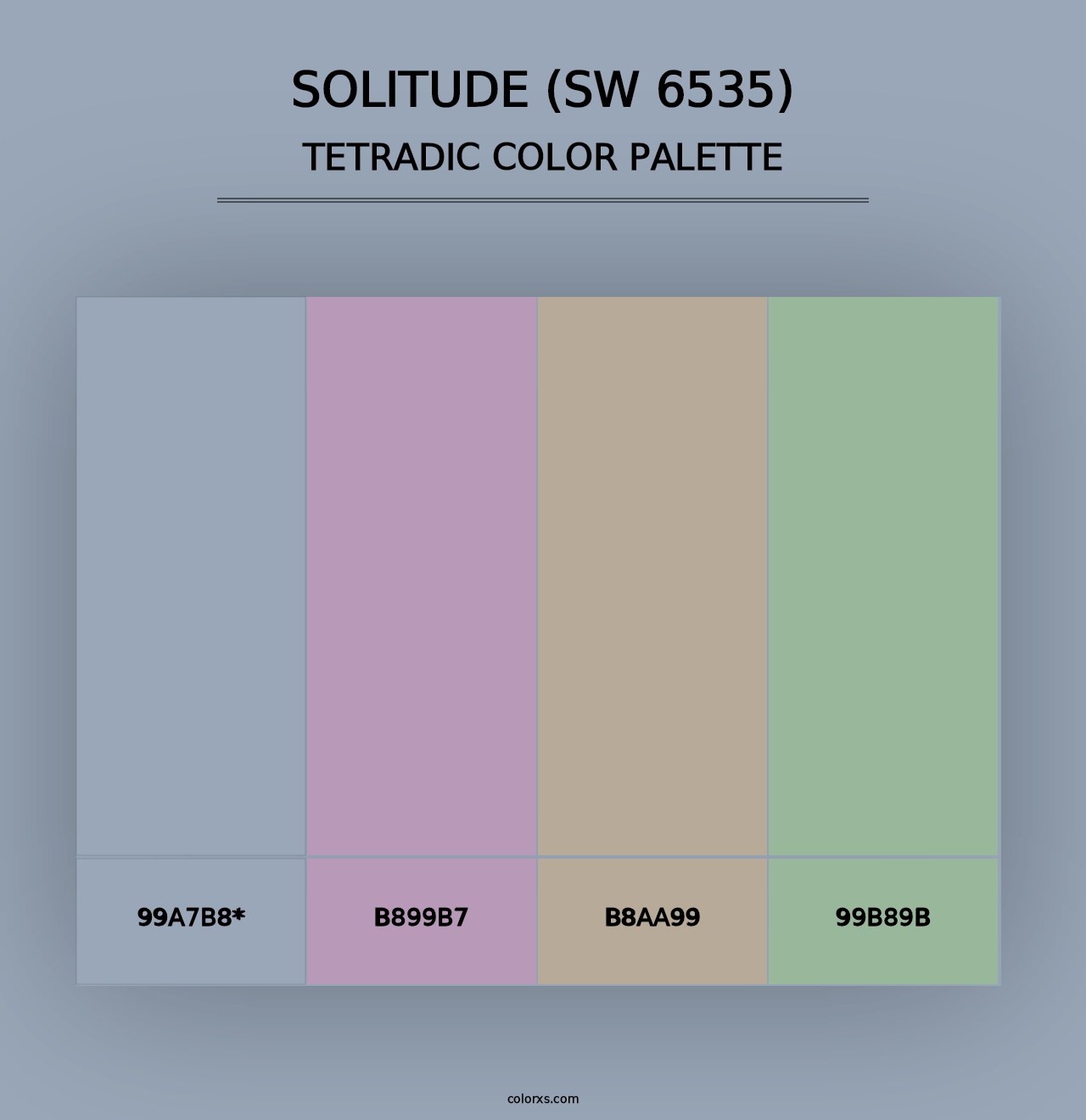 Solitude (SW 6535) - Tetradic Color Palette