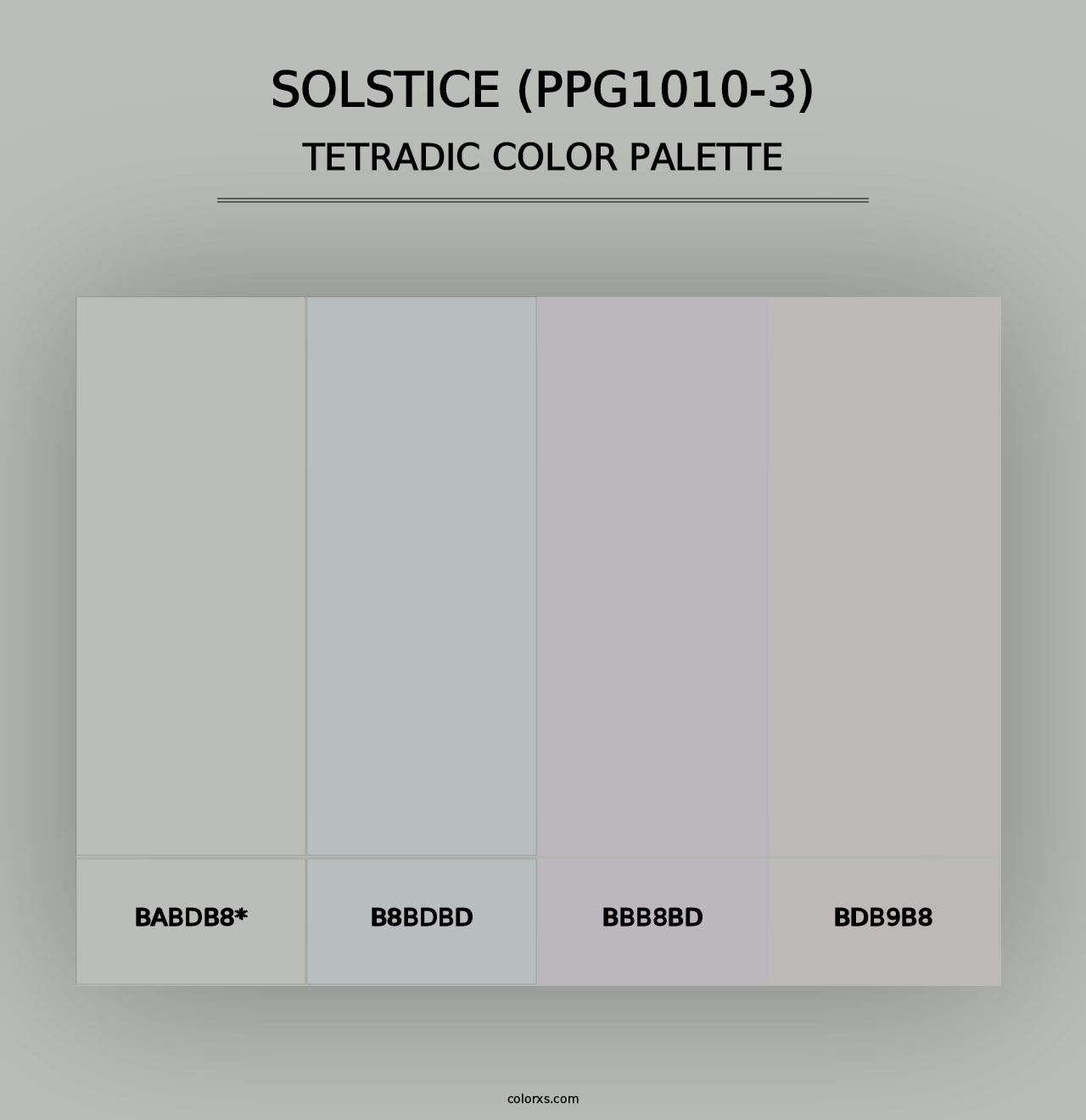 Solstice (PPG1010-3) - Tetradic Color Palette