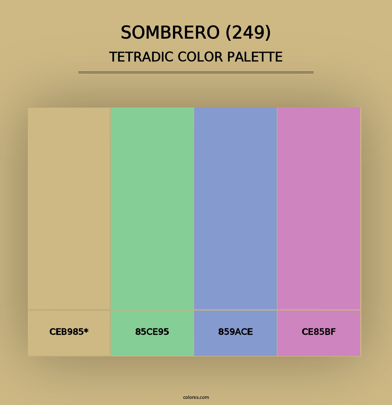 Sombrero (249) - Tetradic Color Palette