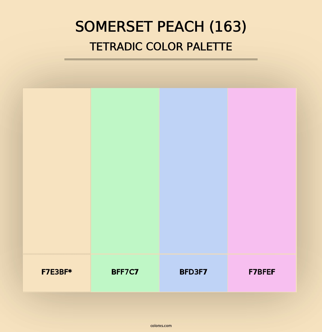 Somerset Peach (163) - Tetradic Color Palette