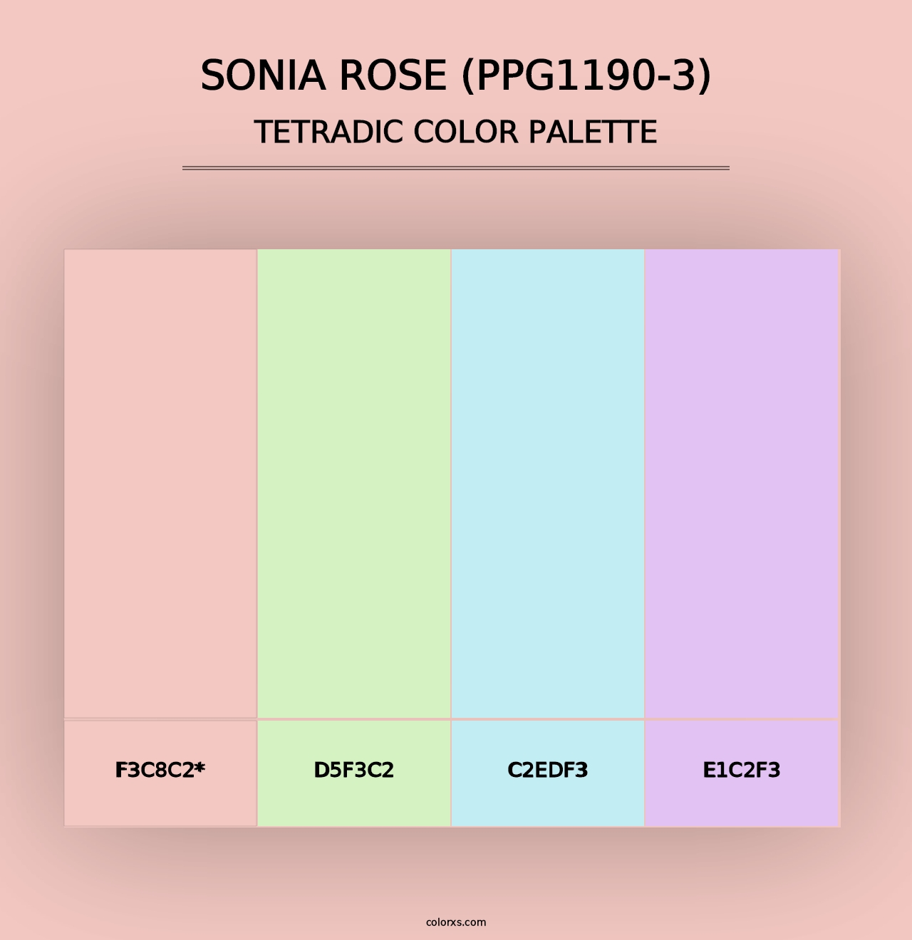 Sonia Rose (PPG1190-3) - Tetradic Color Palette