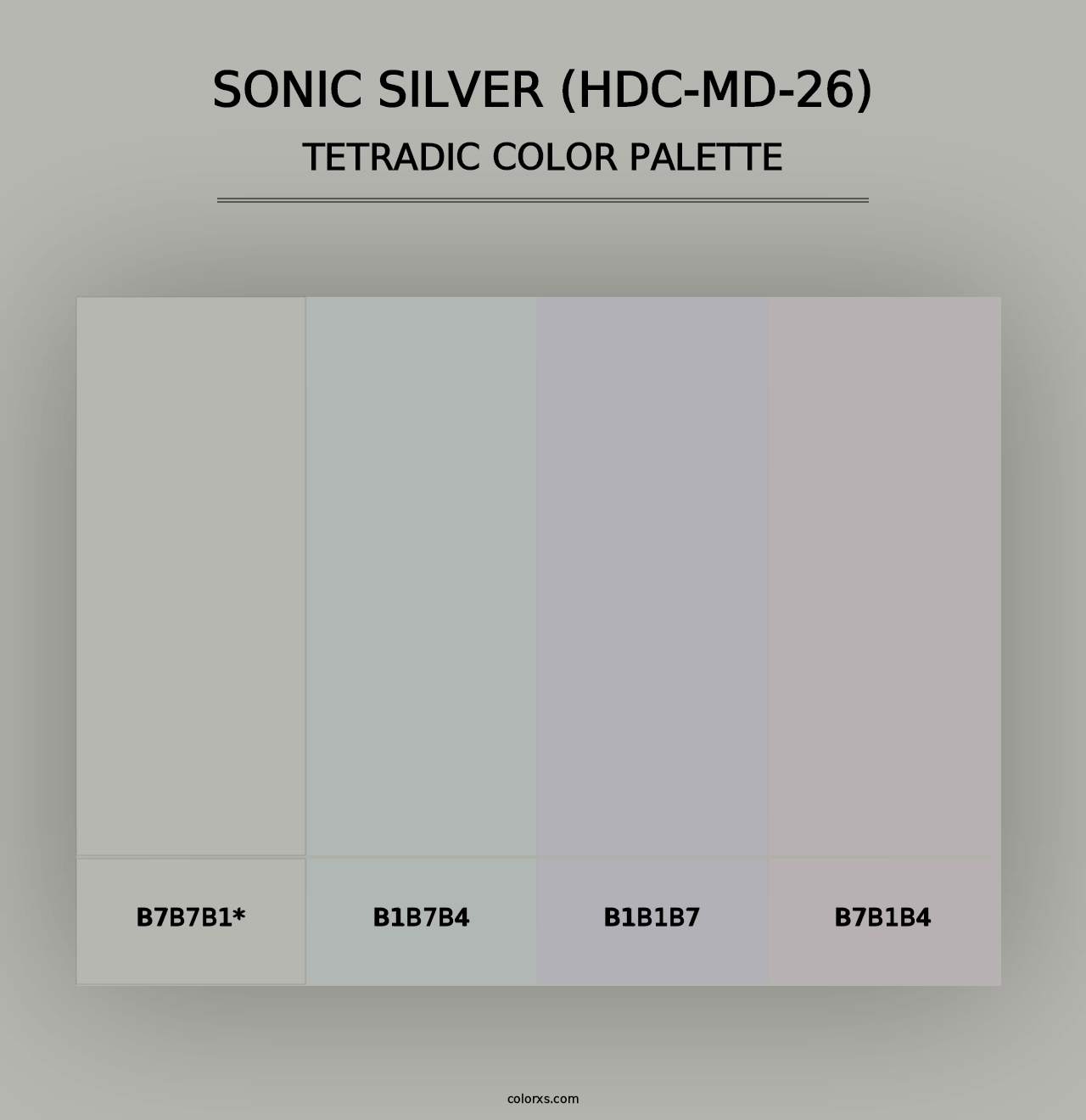 Sonic Silver (HDC-MD-26) - Tetradic Color Palette