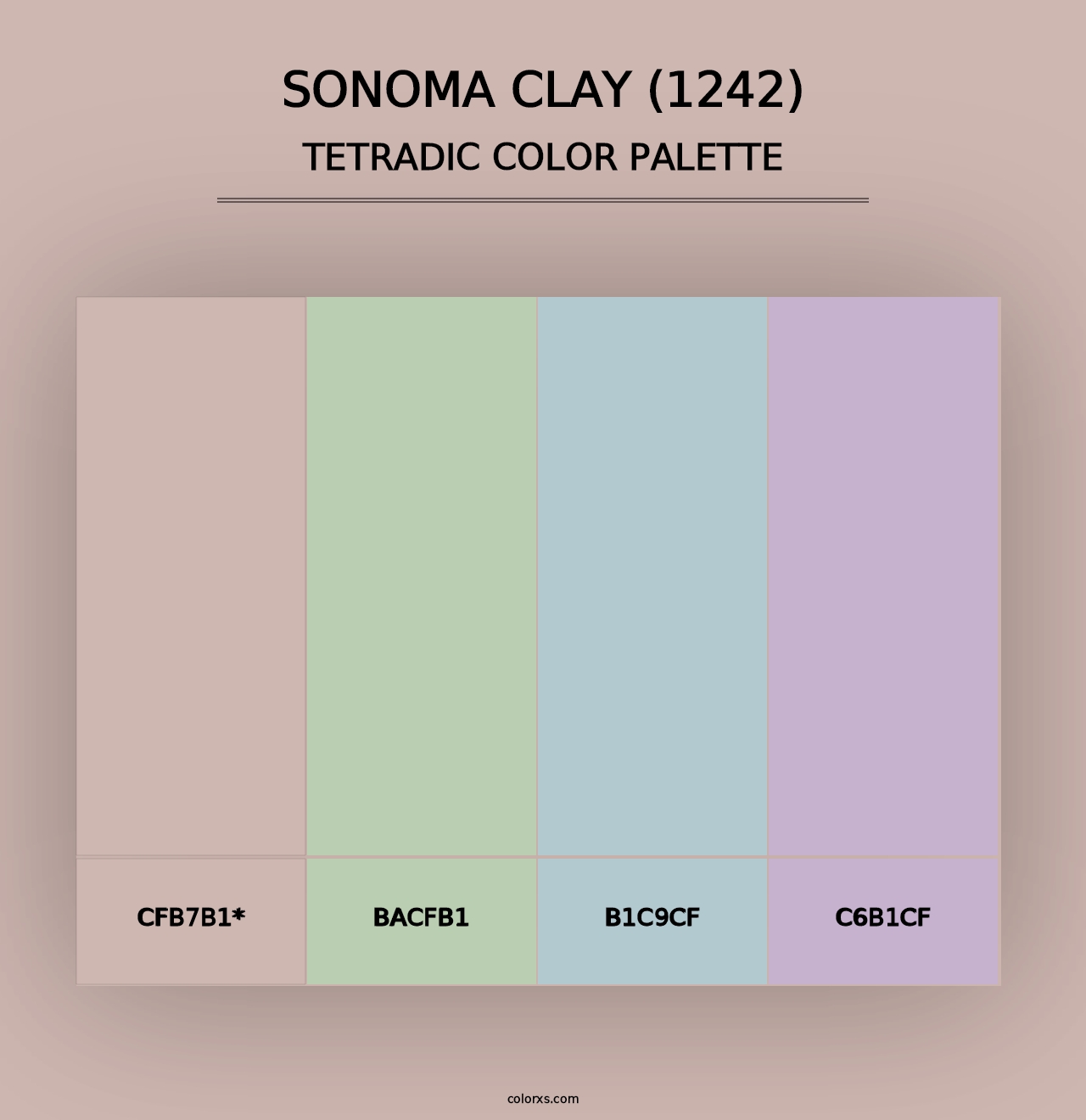 Sonoma Clay (1242) - Tetradic Color Palette