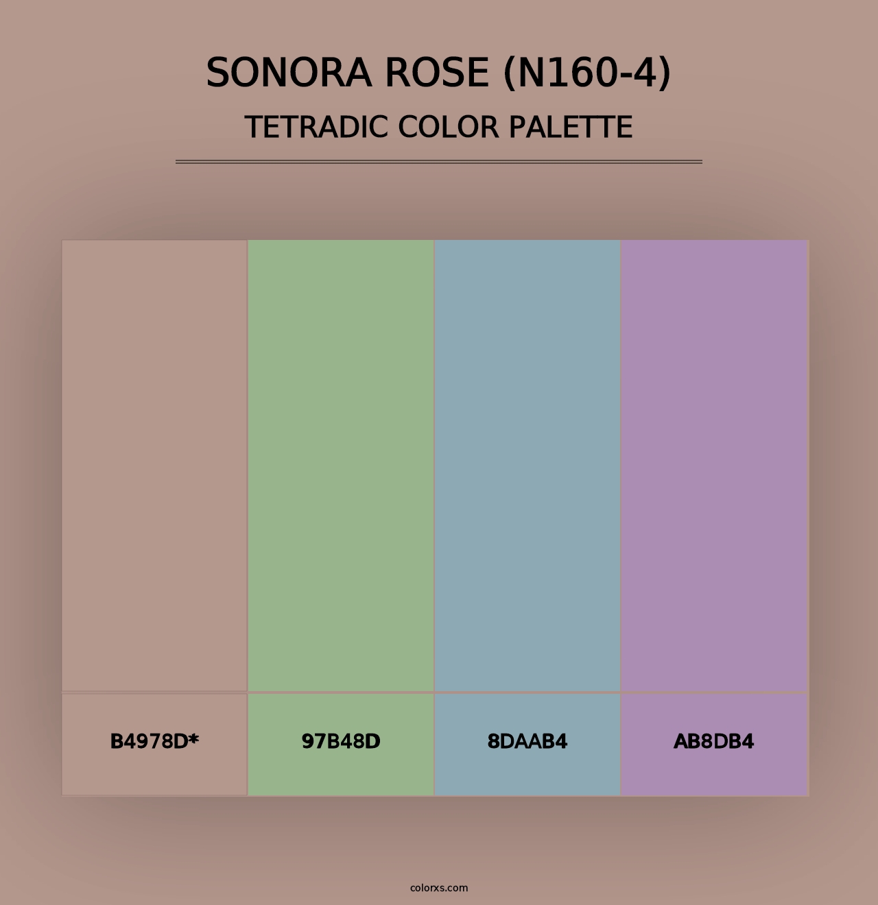 Sonora Rose (N160-4) - Tetradic Color Palette