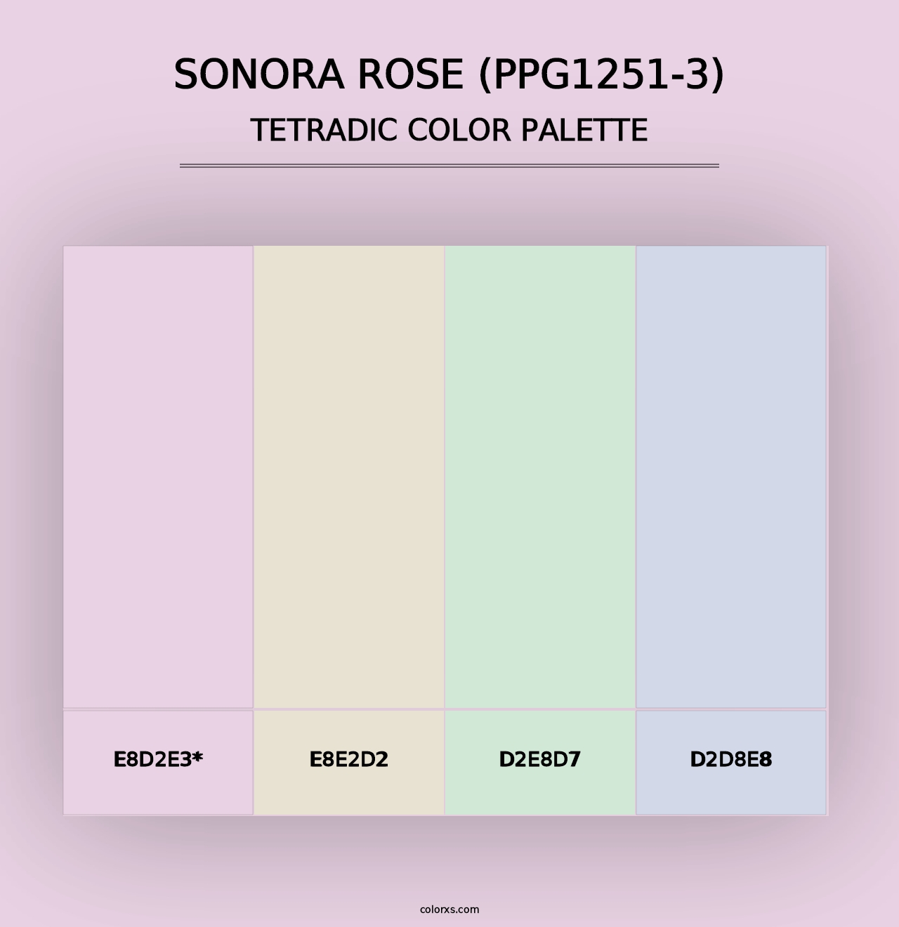 Sonora Rose (PPG1251-3) - Tetradic Color Palette