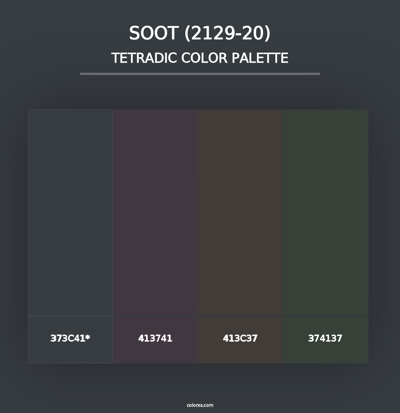 Soot (2129-20) - Tetradic Color Palette