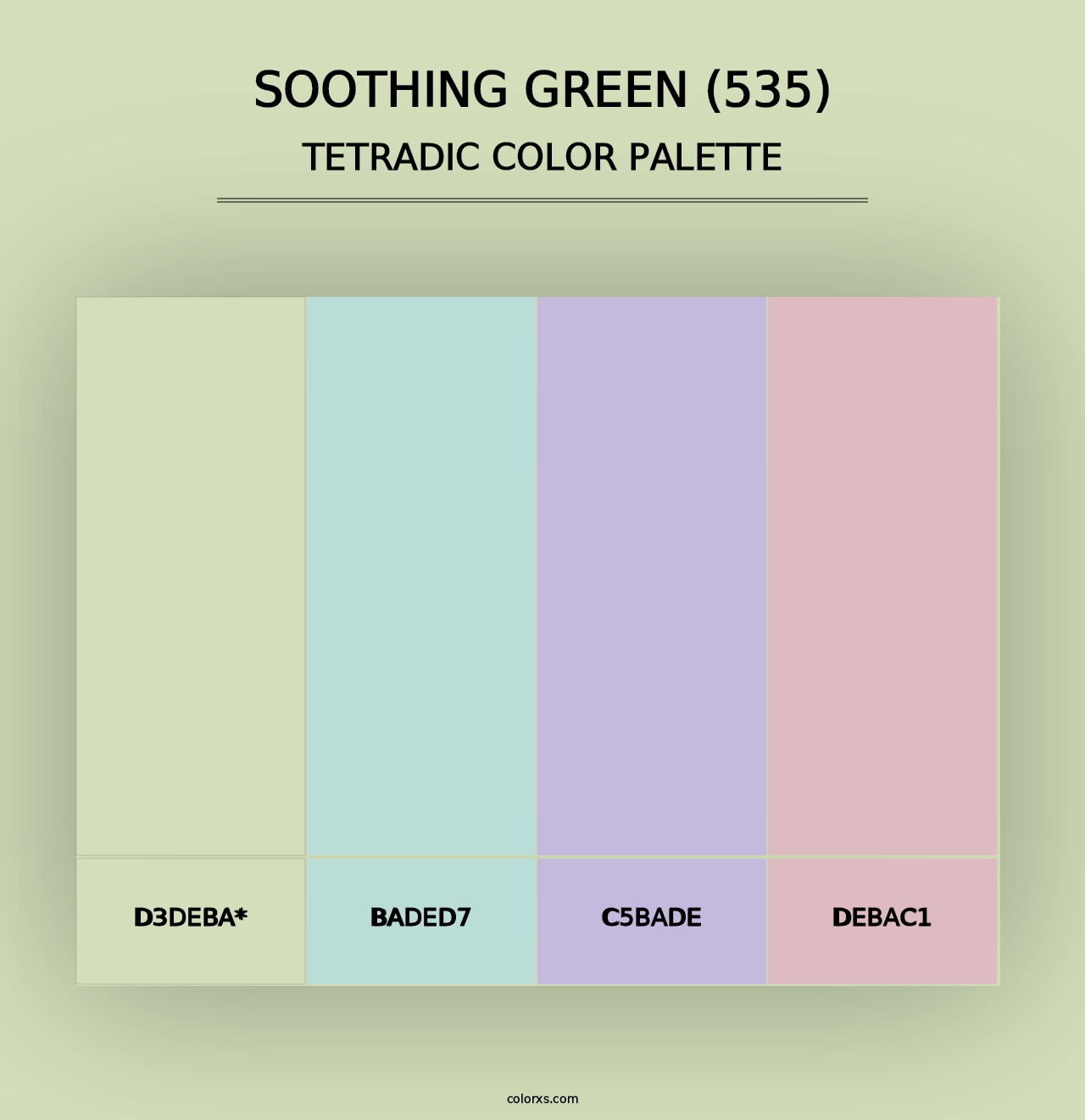 Soothing Green (535) - Tetradic Color Palette