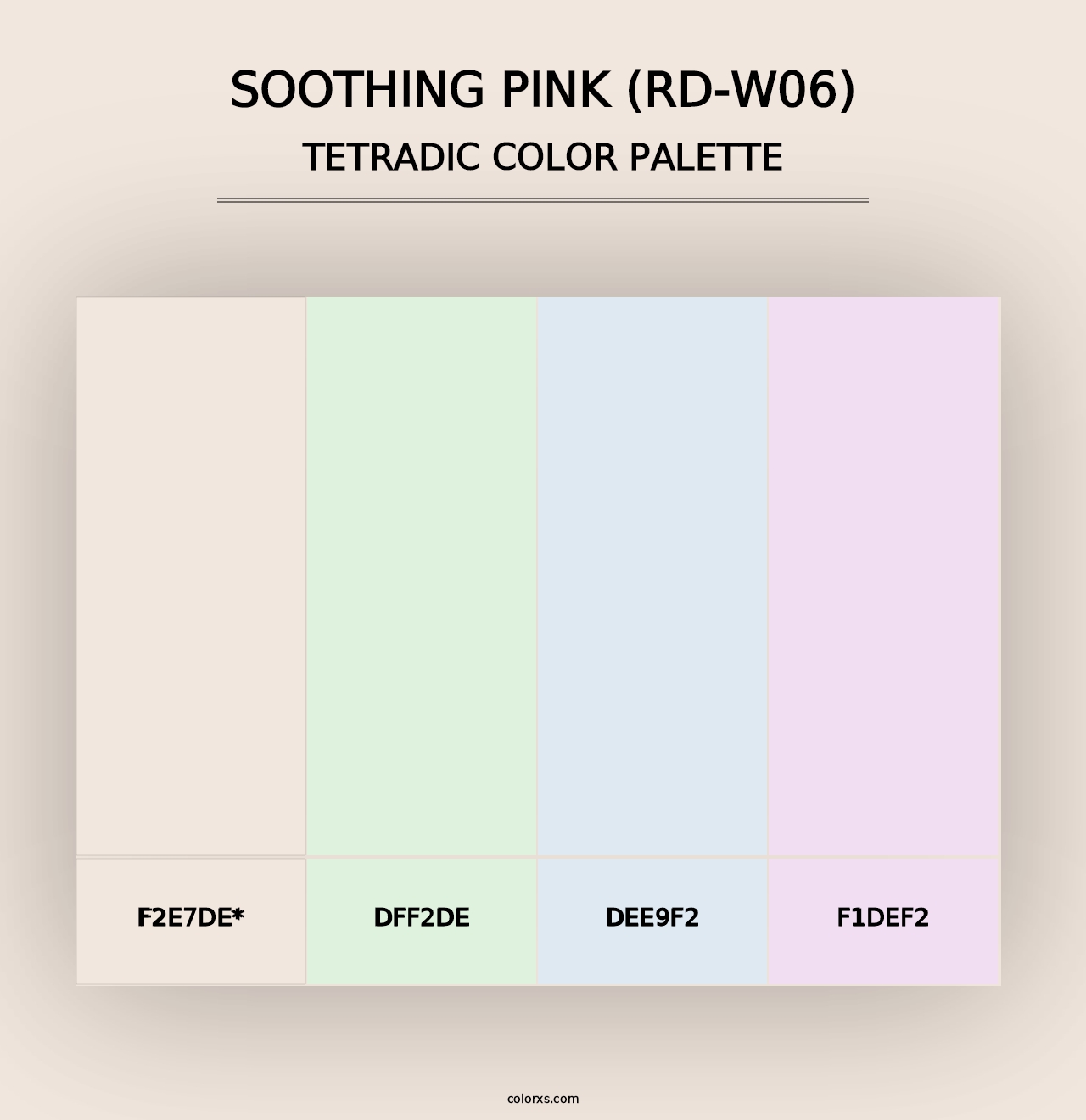 Soothing Pink (RD-W06) - Tetradic Color Palette