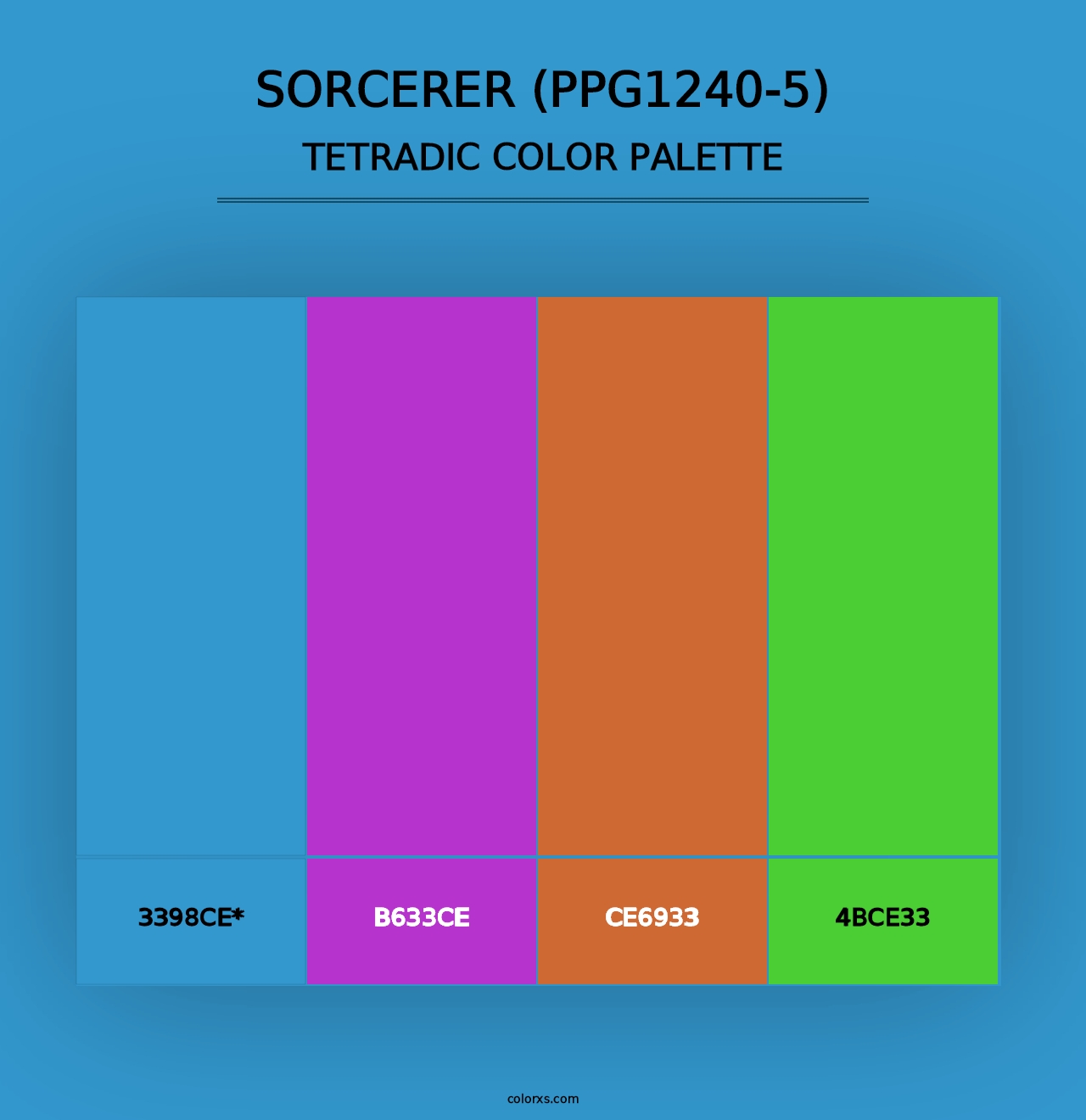 Sorcerer (PPG1240-5) - Tetradic Color Palette