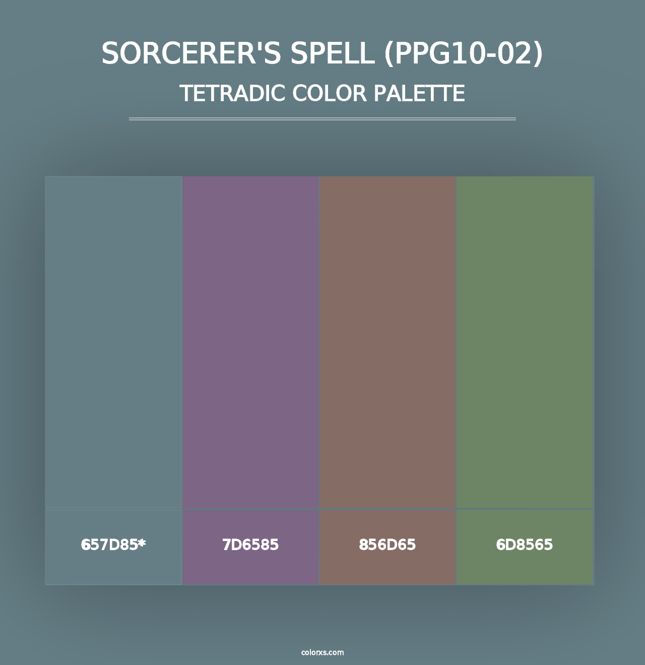 Sorcerer's Spell (PPG10-02) - Tetradic Color Palette