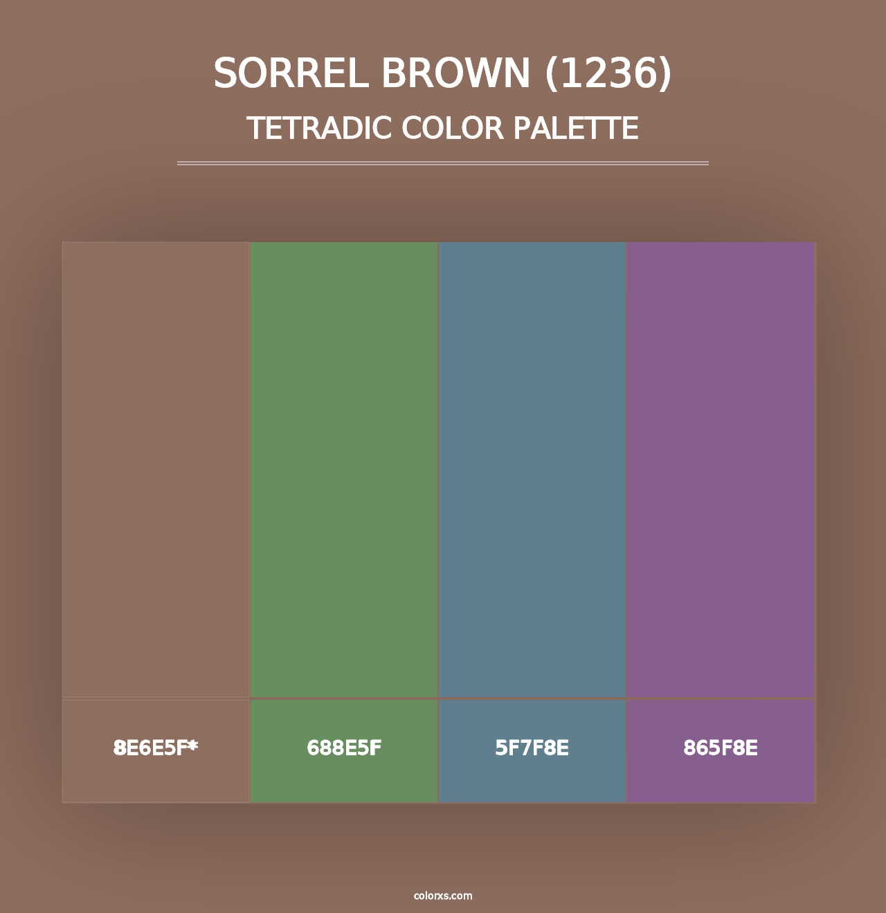 Sorrel Brown (1236) - Tetradic Color Palette