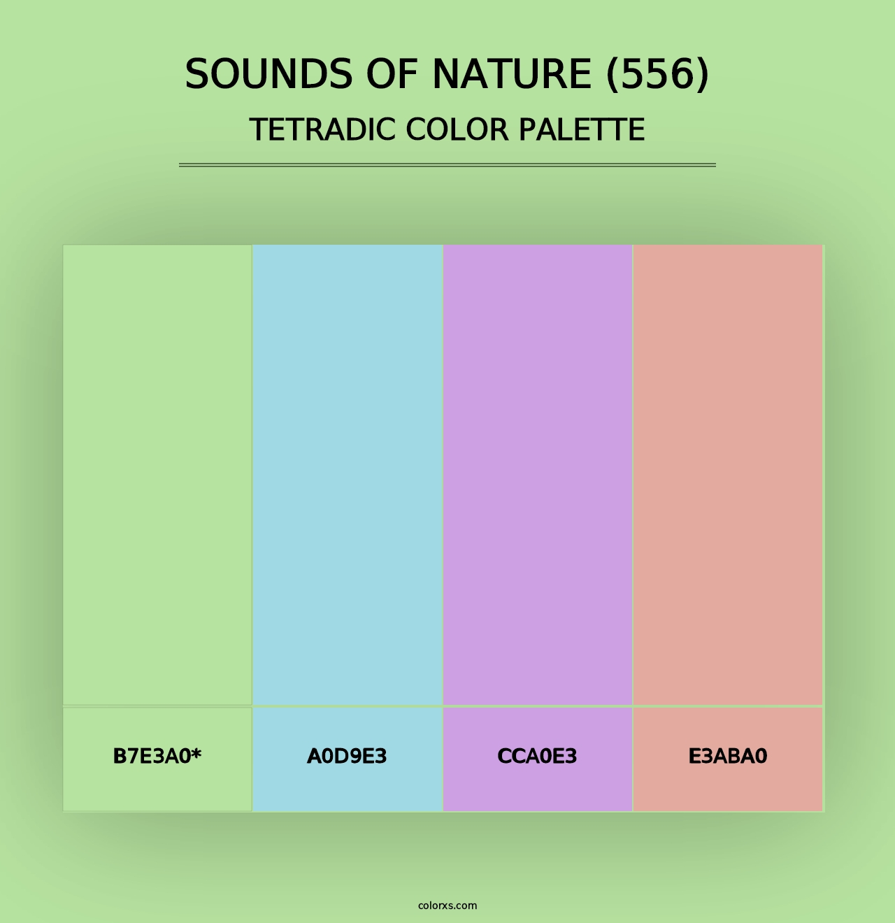 Sounds of Nature (556) - Tetradic Color Palette