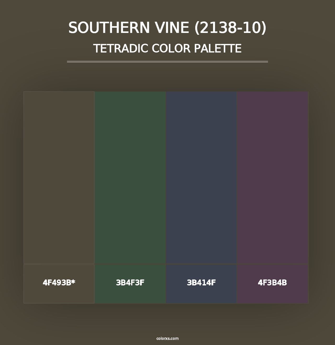 Southern Vine (2138-10) - Tetradic Color Palette