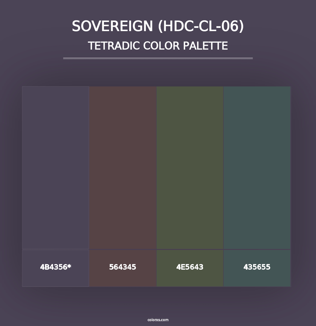 Sovereign (HDC-CL-06) - Tetradic Color Palette