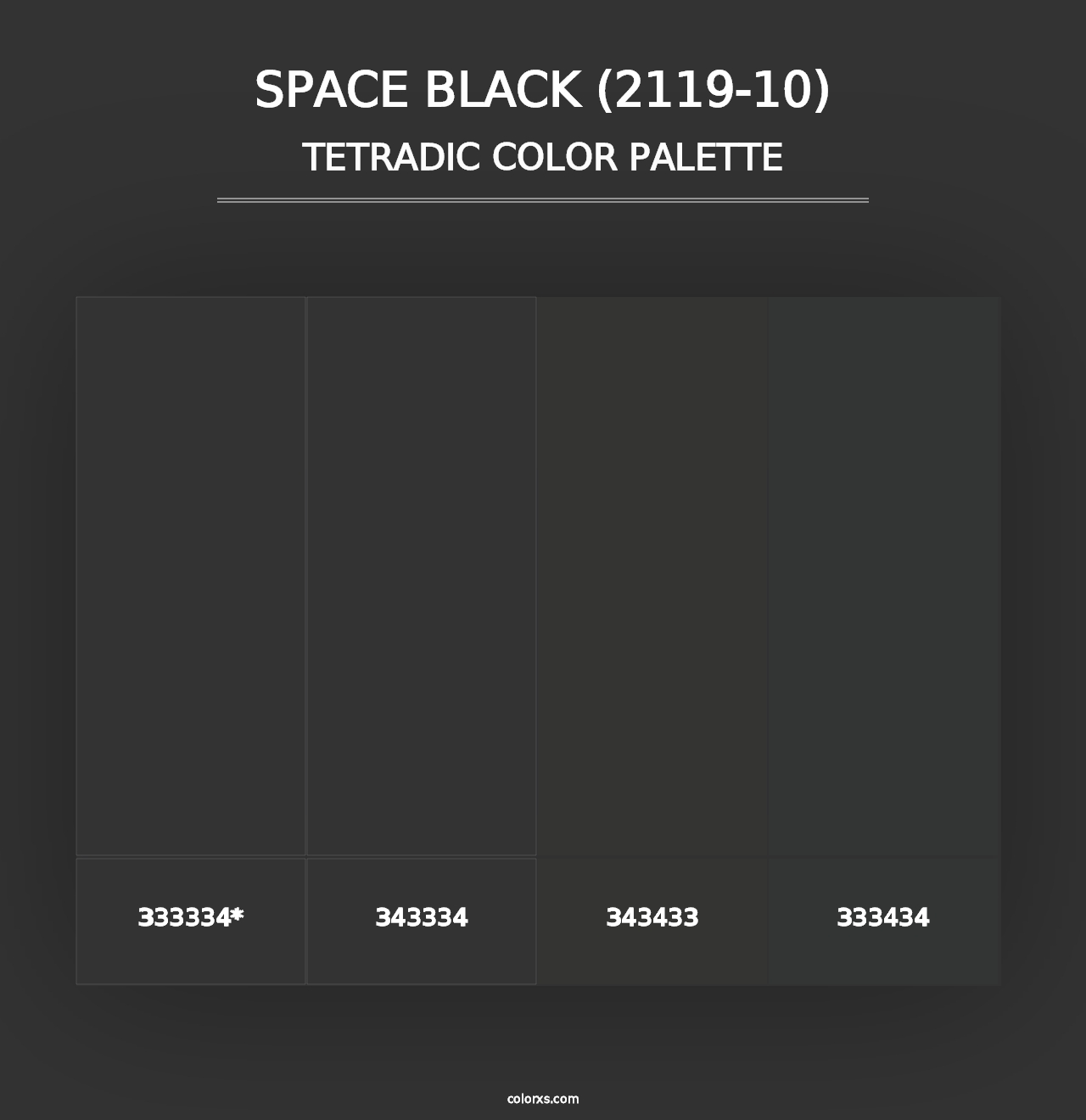 Space Black (2119-10) - Tetradic Color Palette