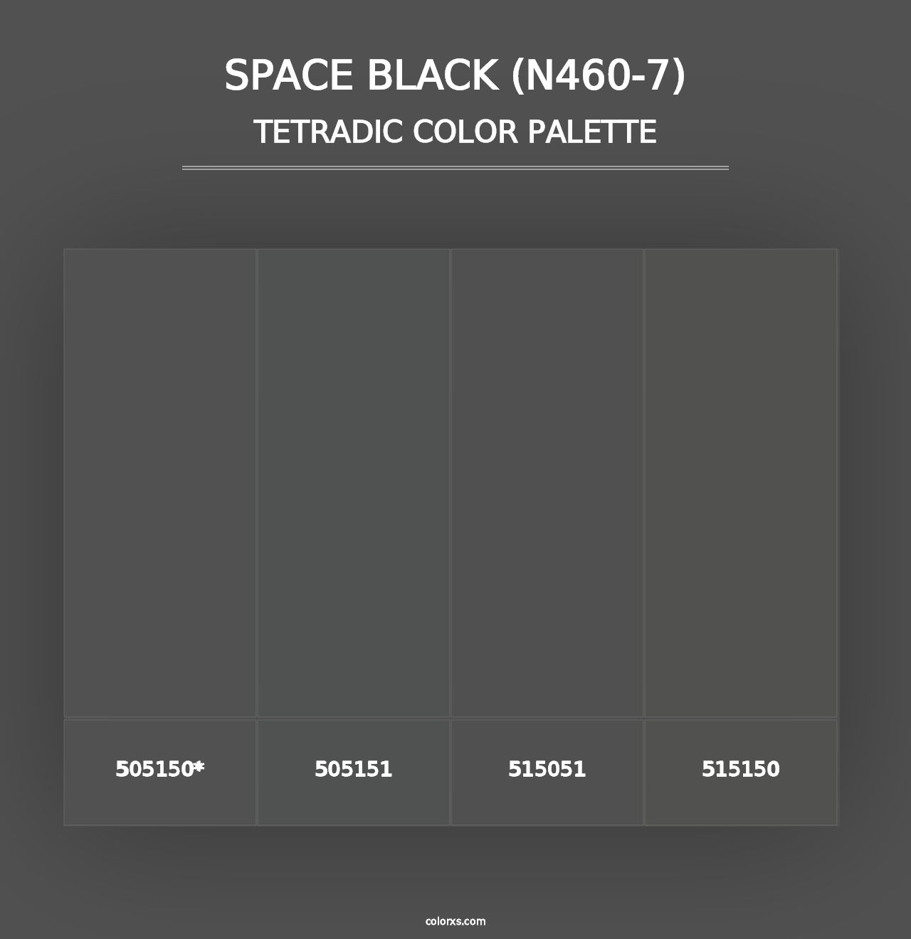 Space Black (N460-7) - Tetradic Color Palette