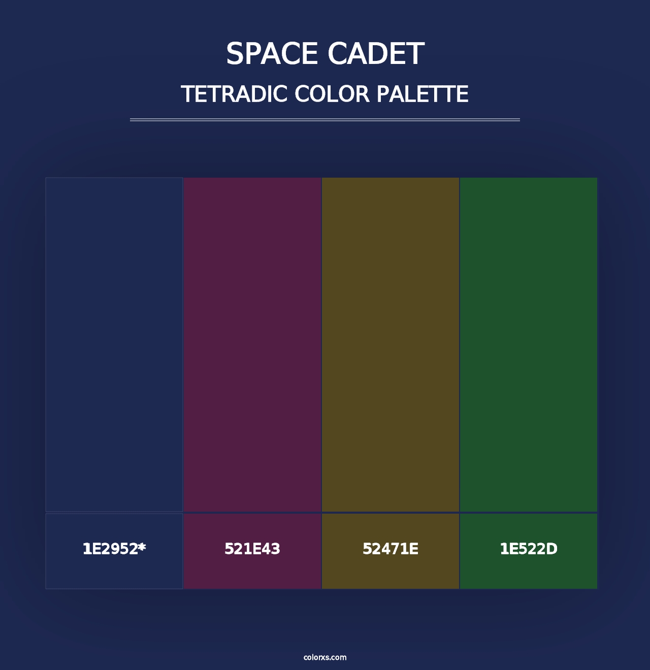 Space Cadet - Tetradic Color Palette