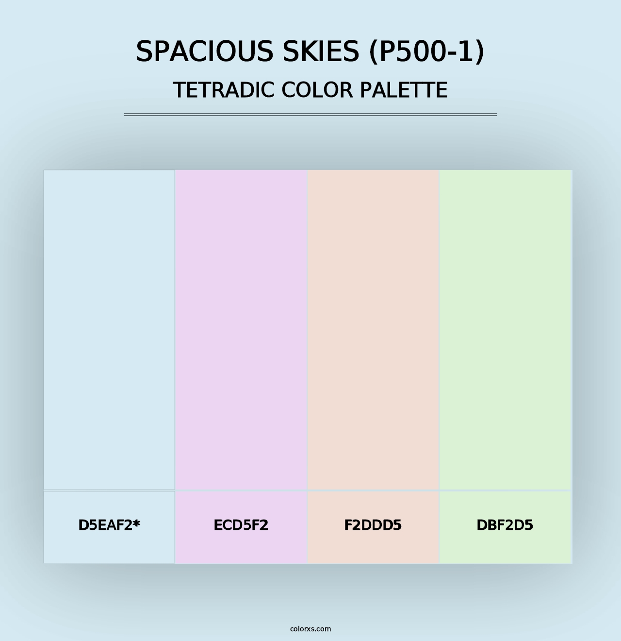 Spacious Skies (P500-1) - Tetradic Color Palette