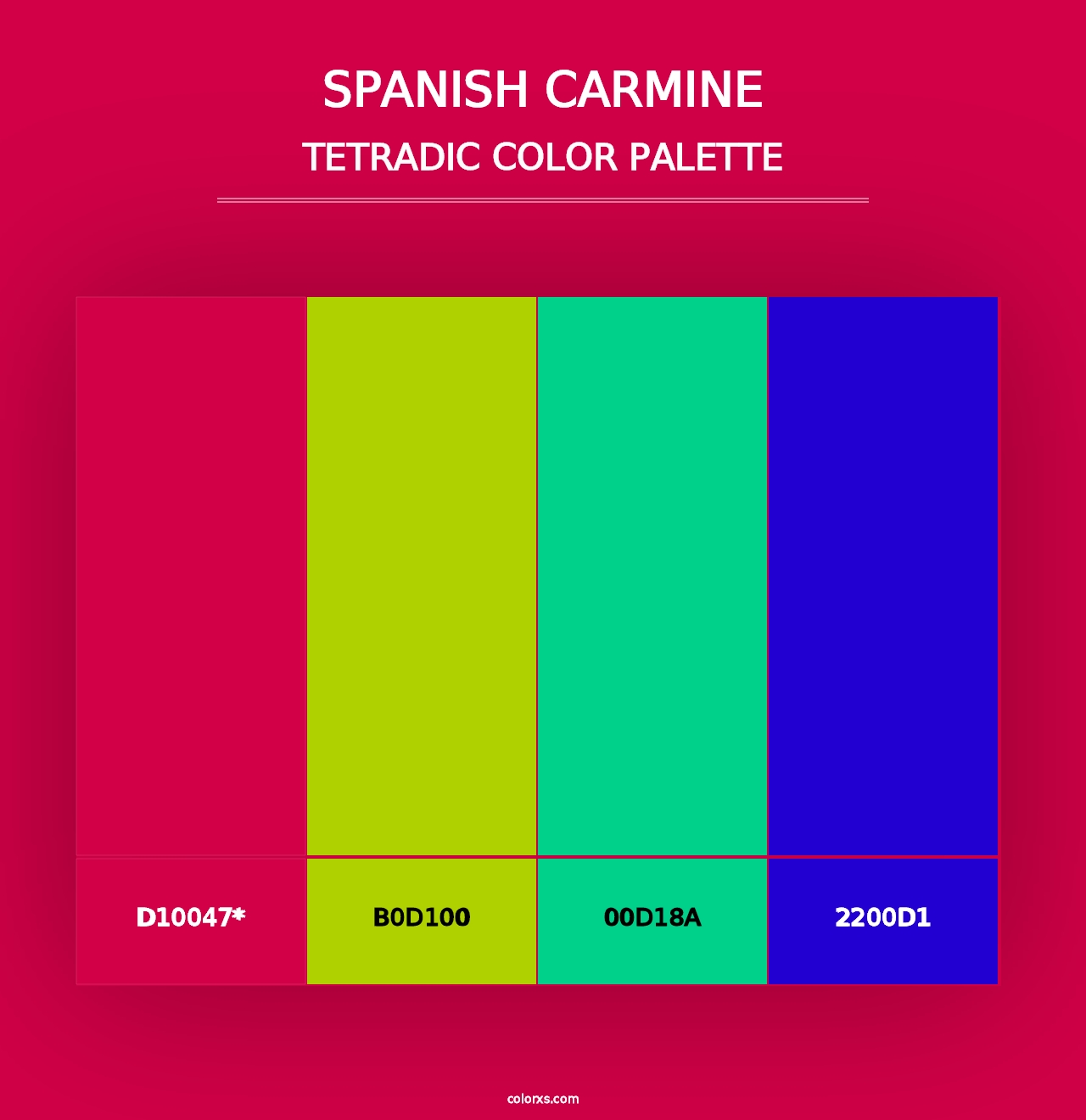 Spanish Carmine - Tetradic Color Palette