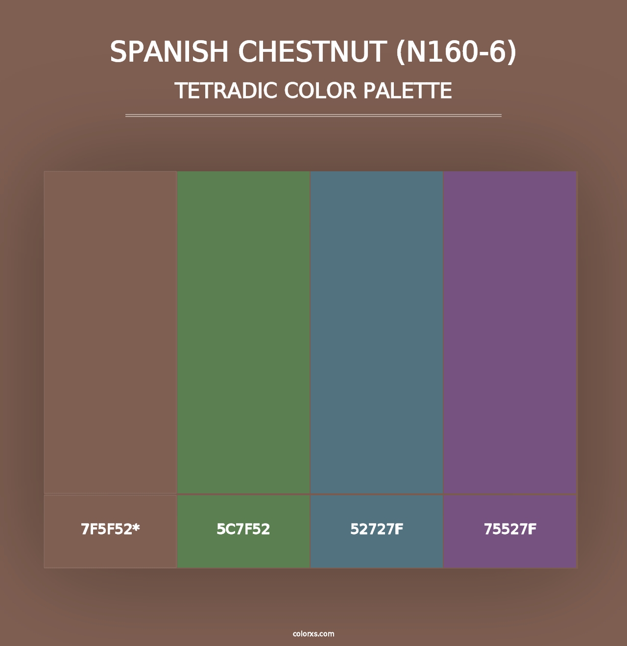 Spanish Chestnut (N160-6) - Tetradic Color Palette