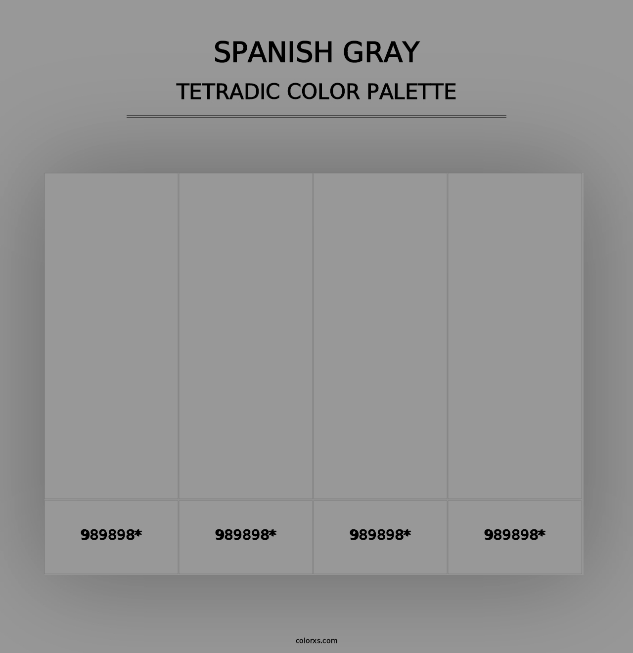 Spanish Gray - Tetradic Color Palette