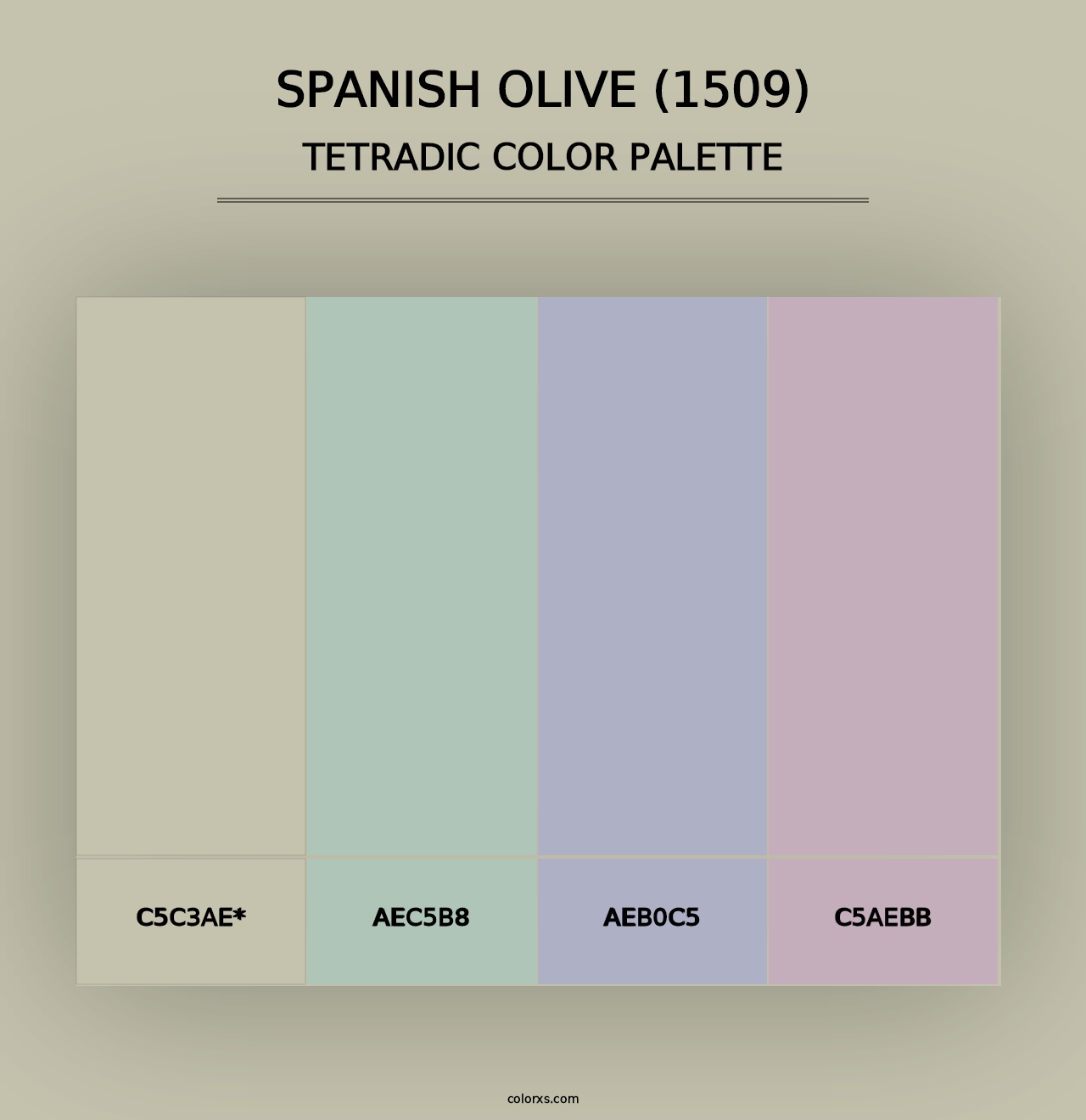 Spanish Olive (1509) - Tetradic Color Palette