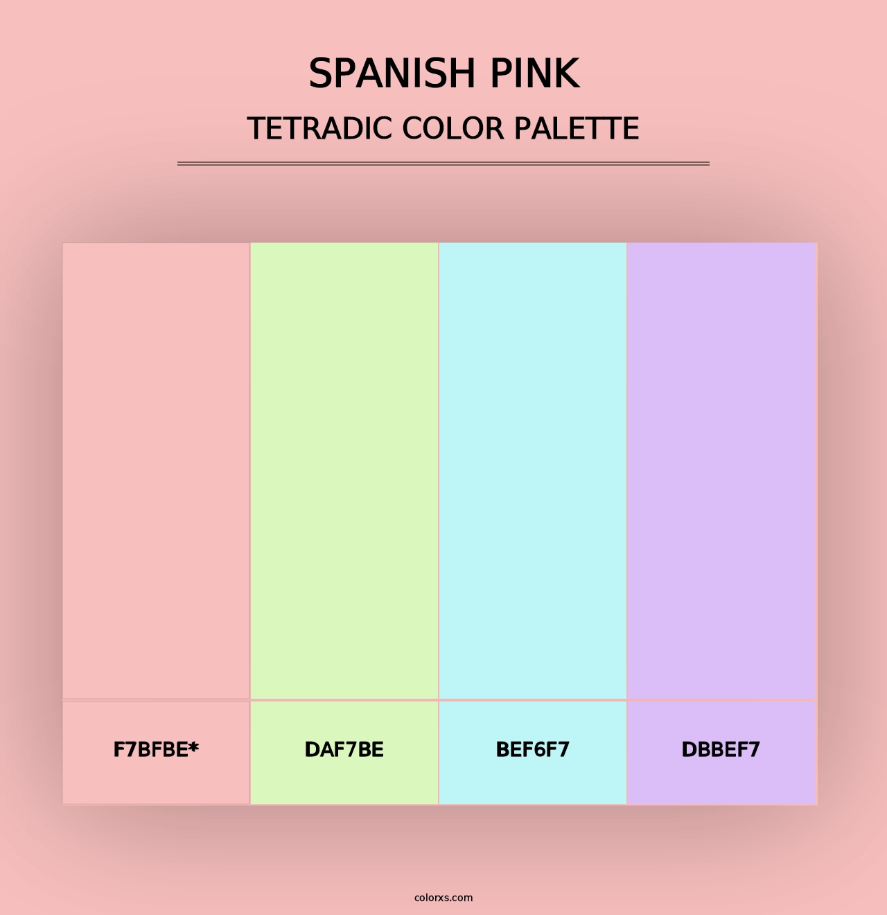 Spanish Pink - Tetradic Color Palette