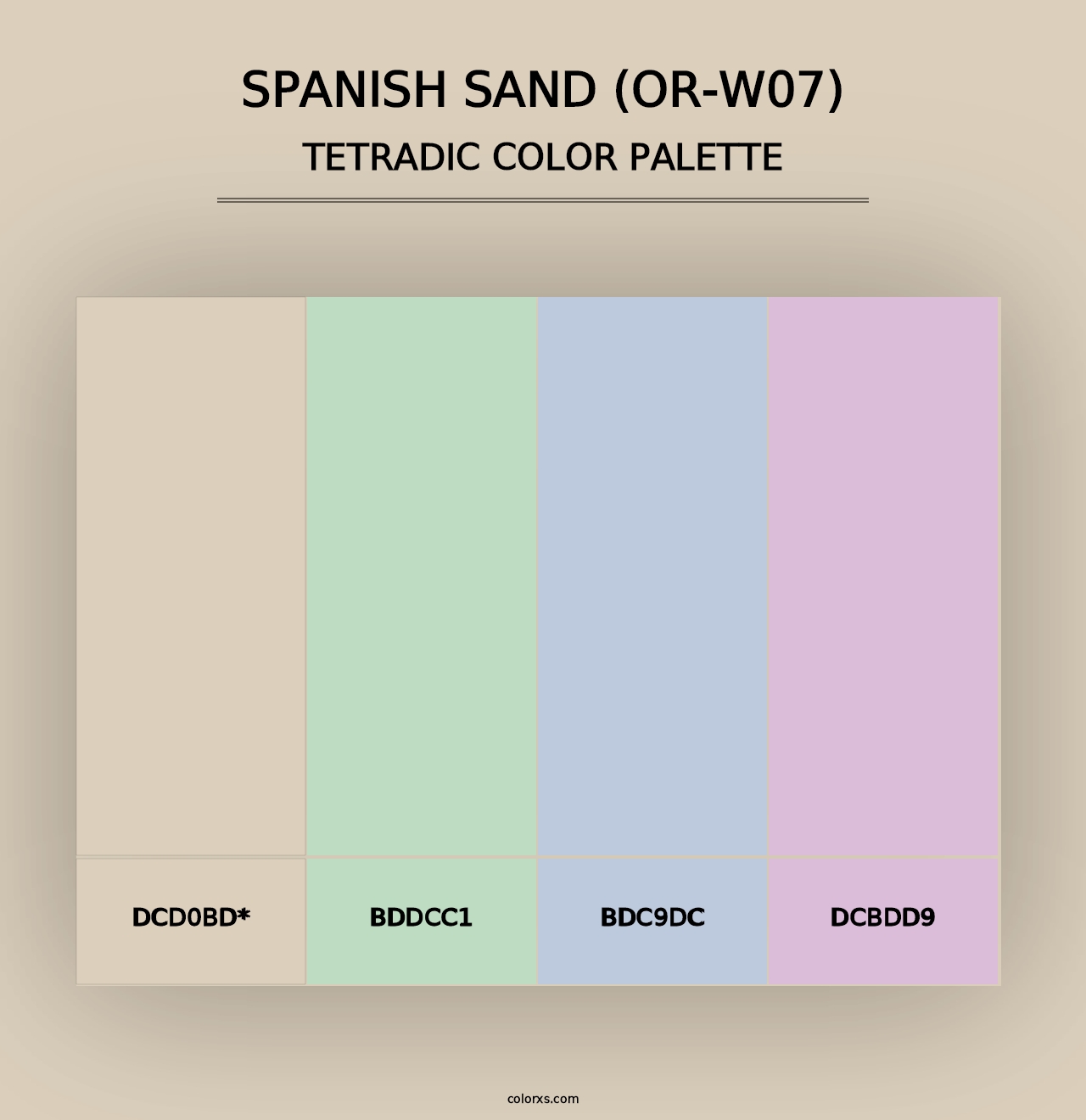 Spanish Sand (OR-W07) - Tetradic Color Palette